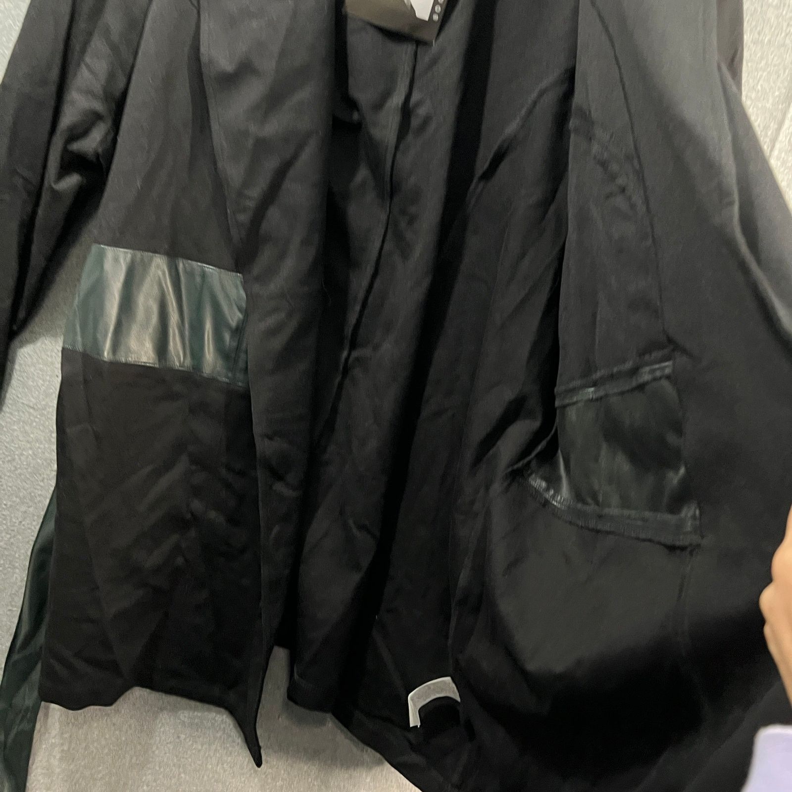 Other Attitudes by Renee Techno Crepe Blazer w/ Faux Leather Size XXL / US 16-18 / IT 52-54 - 9 Thumbnail