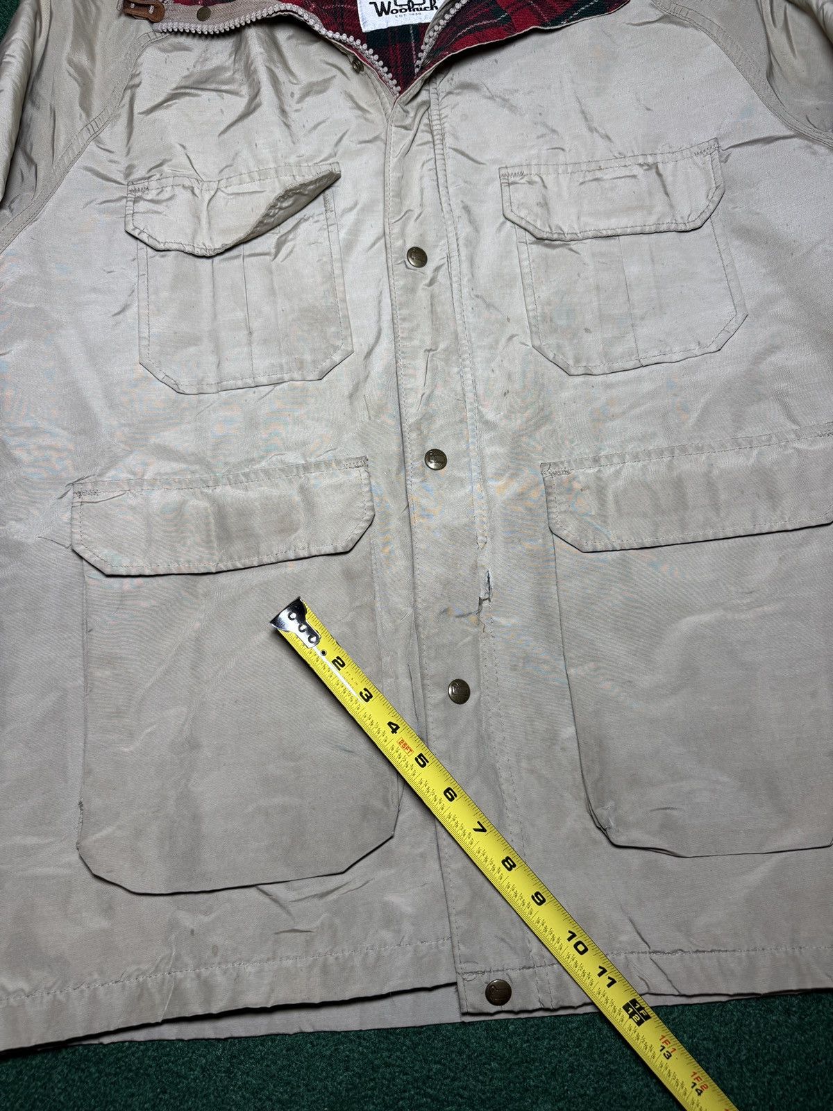 Woolrich Woolen Mills Vintage 80s 90s Woolrich Jacket Beige Plaid L USA Coat Size L / US 10 / IT 46 - 8 Thumbnail