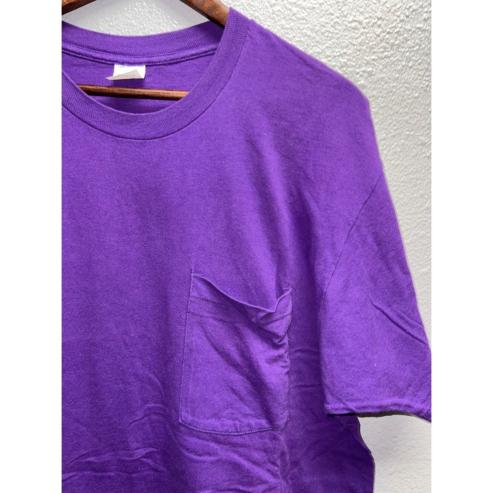 Fruit Of The Loom Vintage Purple Blank Shirt Fruit Of The Loom USA Made Tee L Size US L / EU 52-54 / 3 - 2 Thumbnail