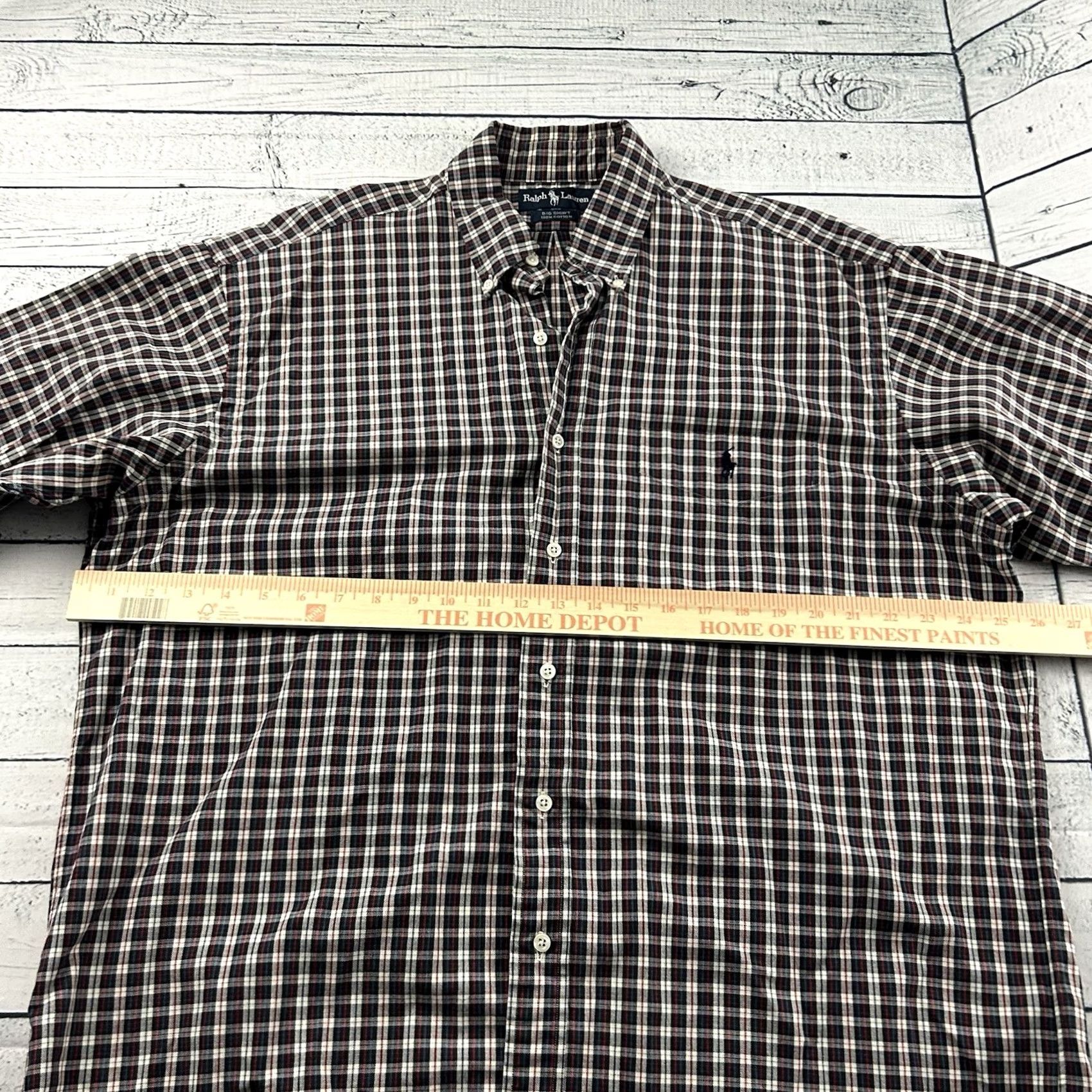 Polo Ralph Lauren Ralph Lauren Big Shirt Long Sleeve Plaid Button Front Shirt Men's Large Blue Red Size US L / EU 52-54 / 3 - 5 Thumbnail