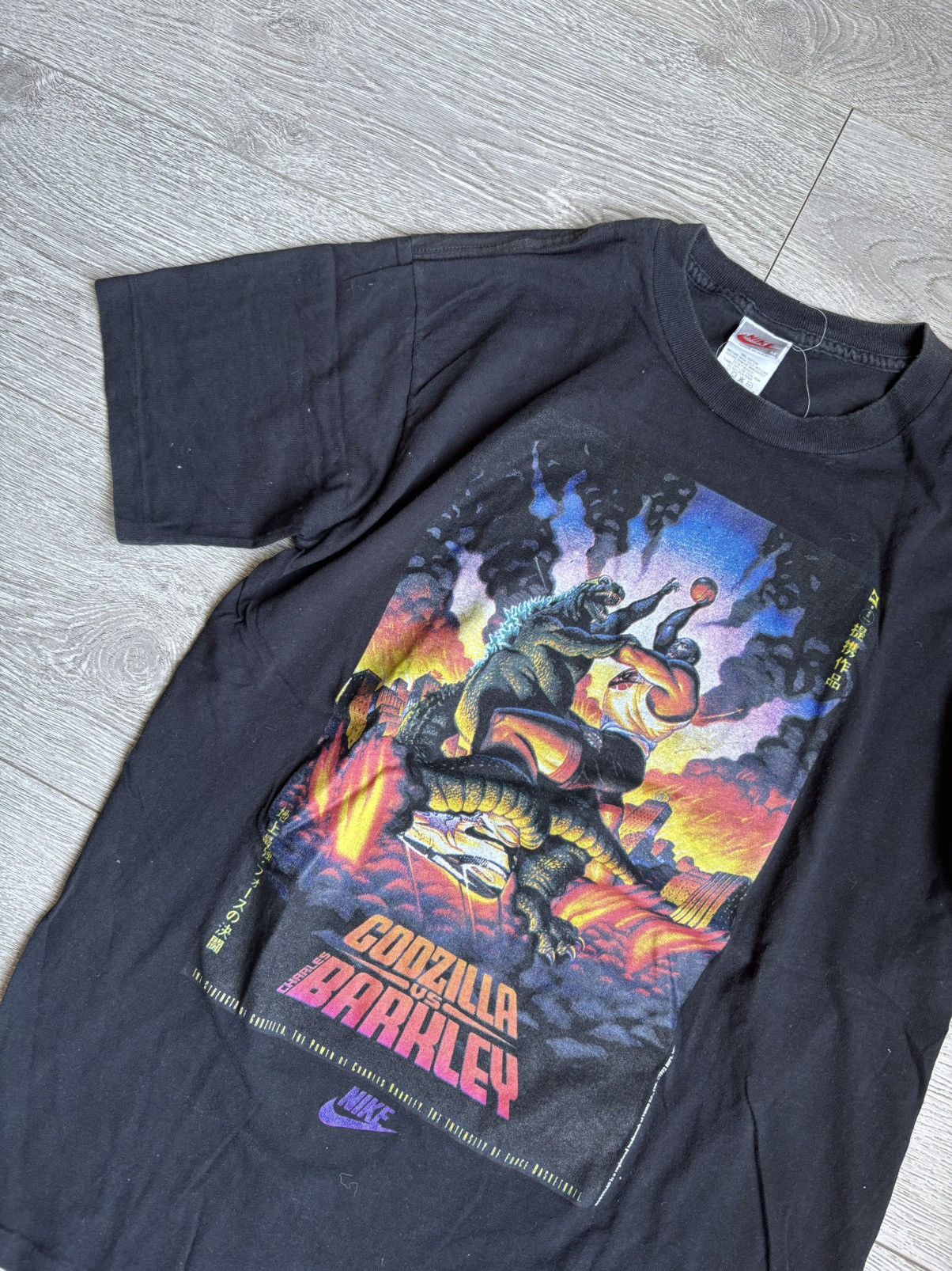 Nike Vintage 90s Nike Godzilla x Barkley tshirt Size US M / EU 48-50 / 2 - 1 Thumbnail