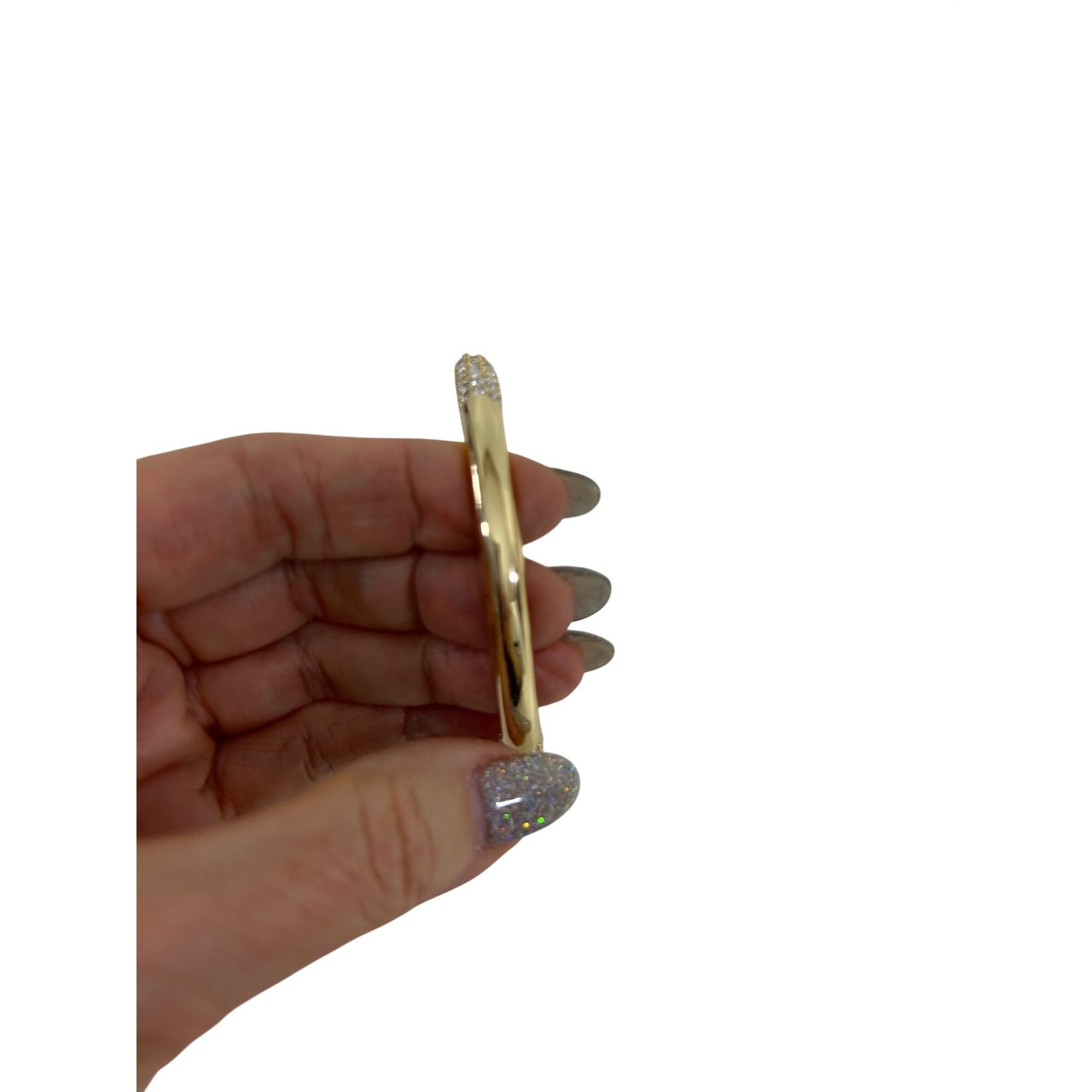 Other Women’s Fashion Bracelet Shiny Yellow Gold Tone Pave Faux Di Size ONE SIZE - 8 Thumbnail