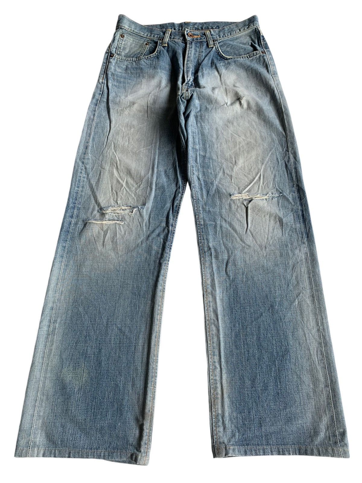 Edwin × Kapital × Vintage EDWIN 505Z SELVEDGE DISTRESSED DENIM Size US 29 - 3 Thumbnail