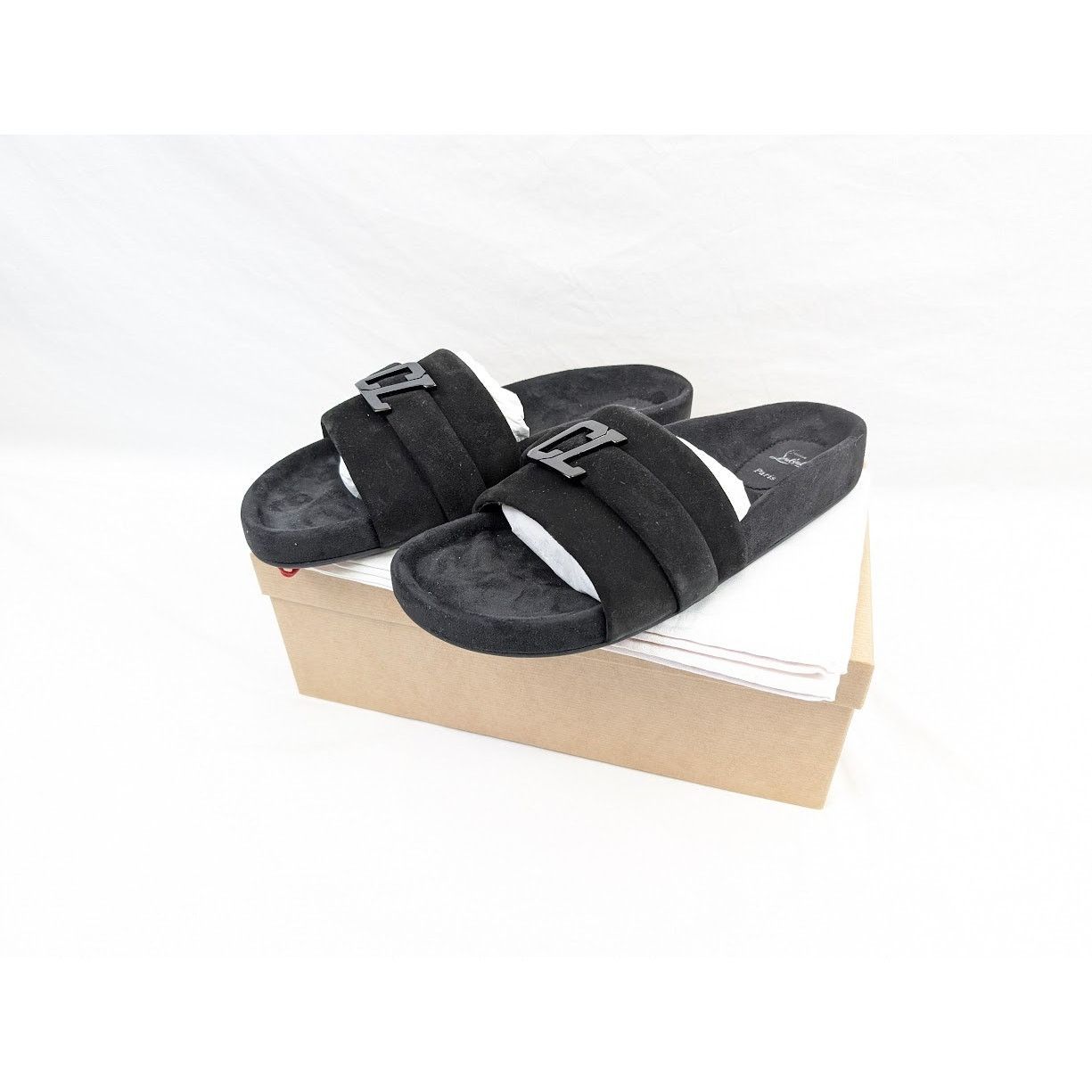 Christian Louboutin o1rshd1 Crosta Varsimule Bizz Flat in Black Size US 13 / EU 46 - 22 Thumbnail