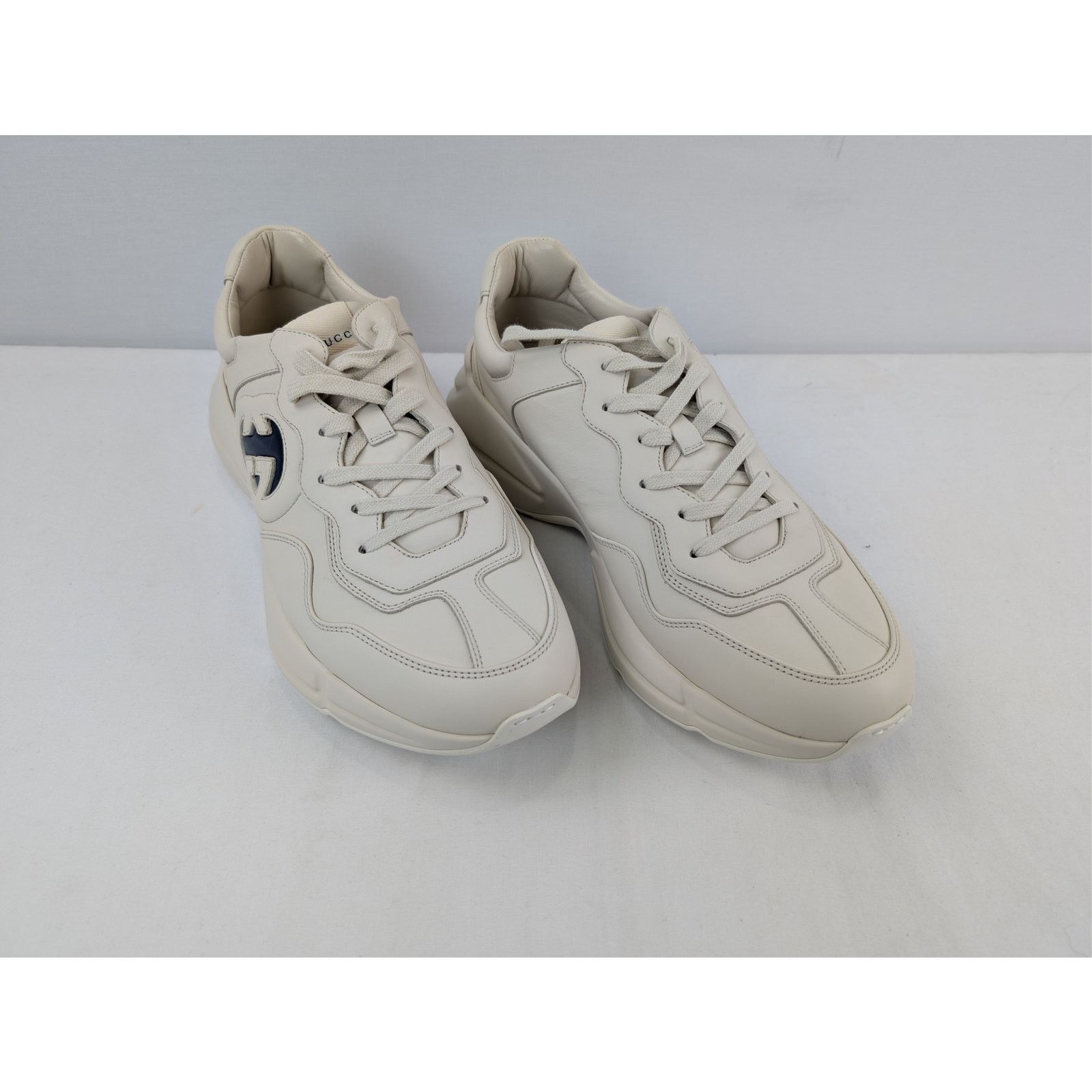 Gucci o1rshd1 leather Interlocking G logo Rhyton sneakers in ivory Size US 12.5 / EU 45-46 - 6 Thumbnail