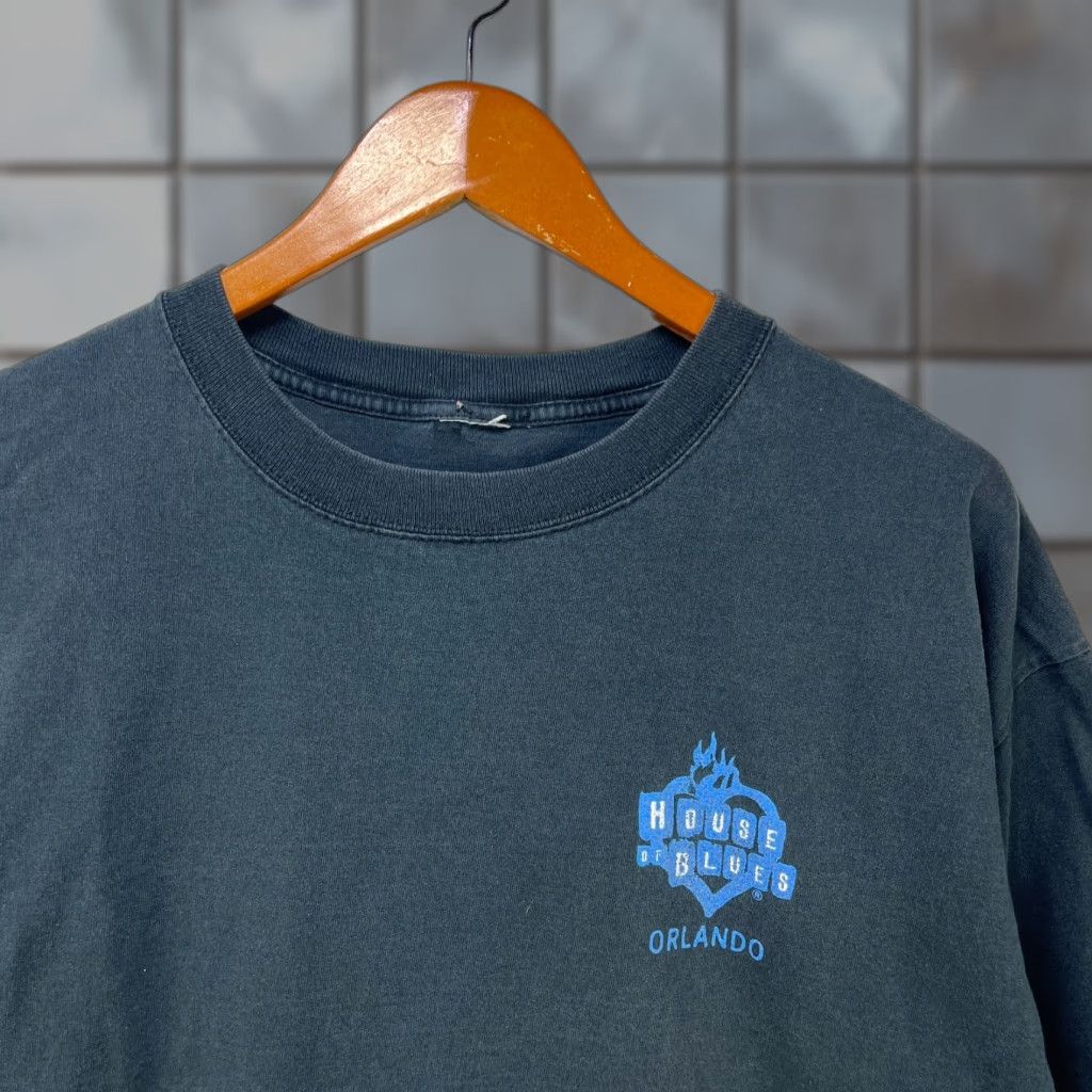 Vintage VINTAGE House Of Blues T-Shirt 2XL Black Crew Neck Short Sleeve Mens 90s Guitar Orlando Nature Summer Spring Fall Size US XXL / EU 58 / 5 - 1 Thumbnail