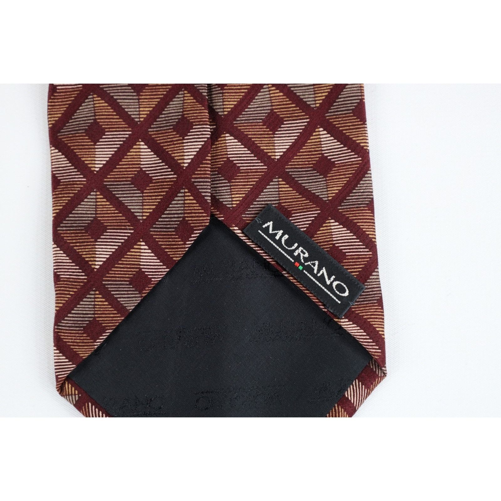 Vintage Vintage 90s Streetwear Geometric Diamond Box Neck Tie Size ONE SIZE - 5 Thumbnail