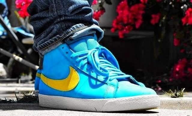 Nike Nike sb blazer premium - aquamarine / electric yellow Size US 6 / EU 39 - 1 Thumbnail
