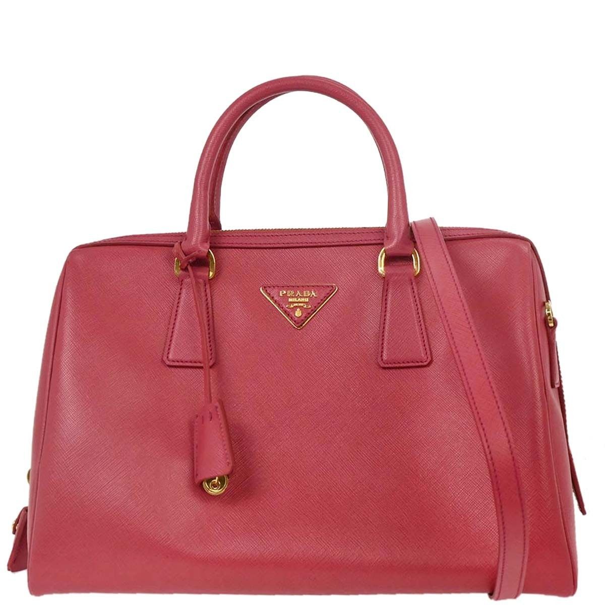 Prada Prada Convertible Bowler Bag Saffiano Leather Size ONE SIZE - 1 Thumbnail