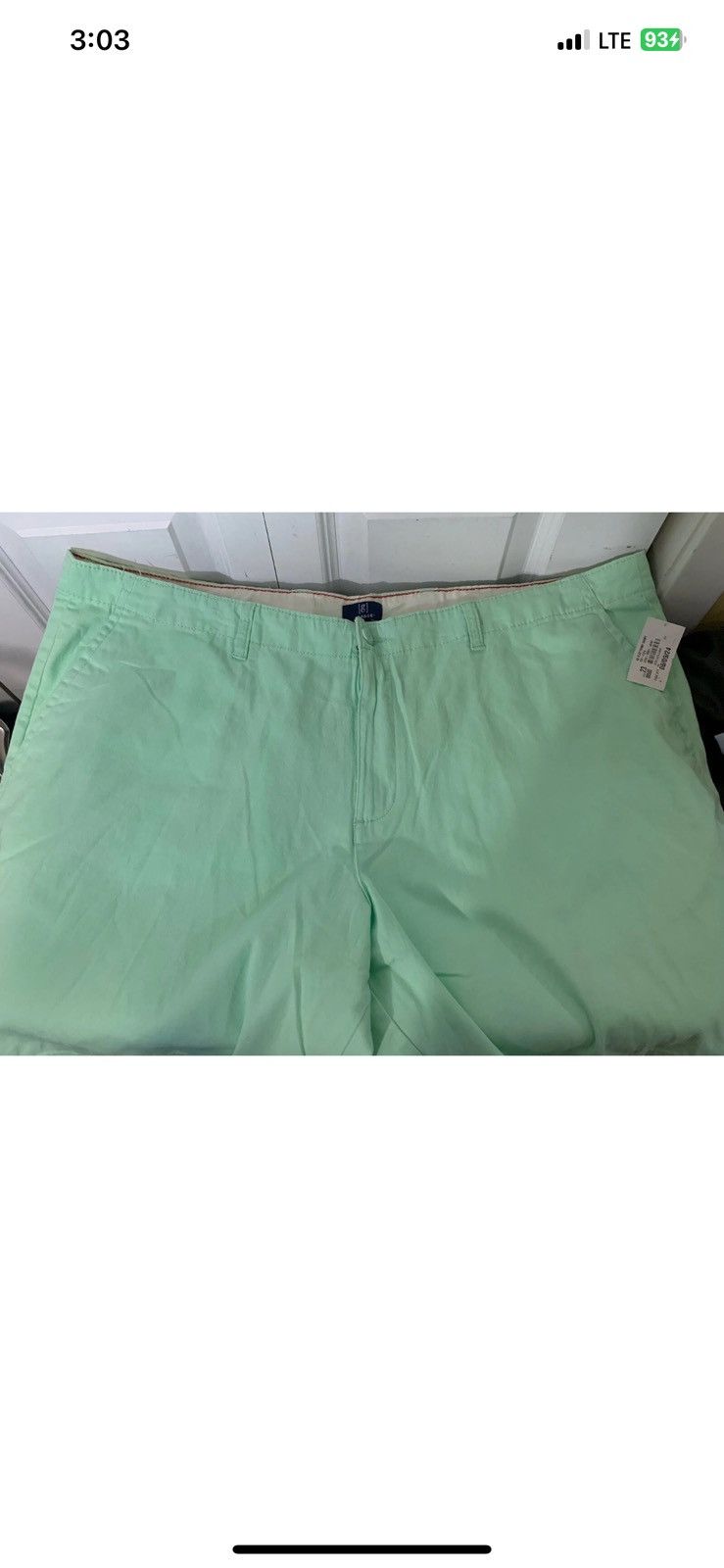 George George mens sz 46 light green flat front shorts Size US 44 / EU 60 - 3 Thumbnail