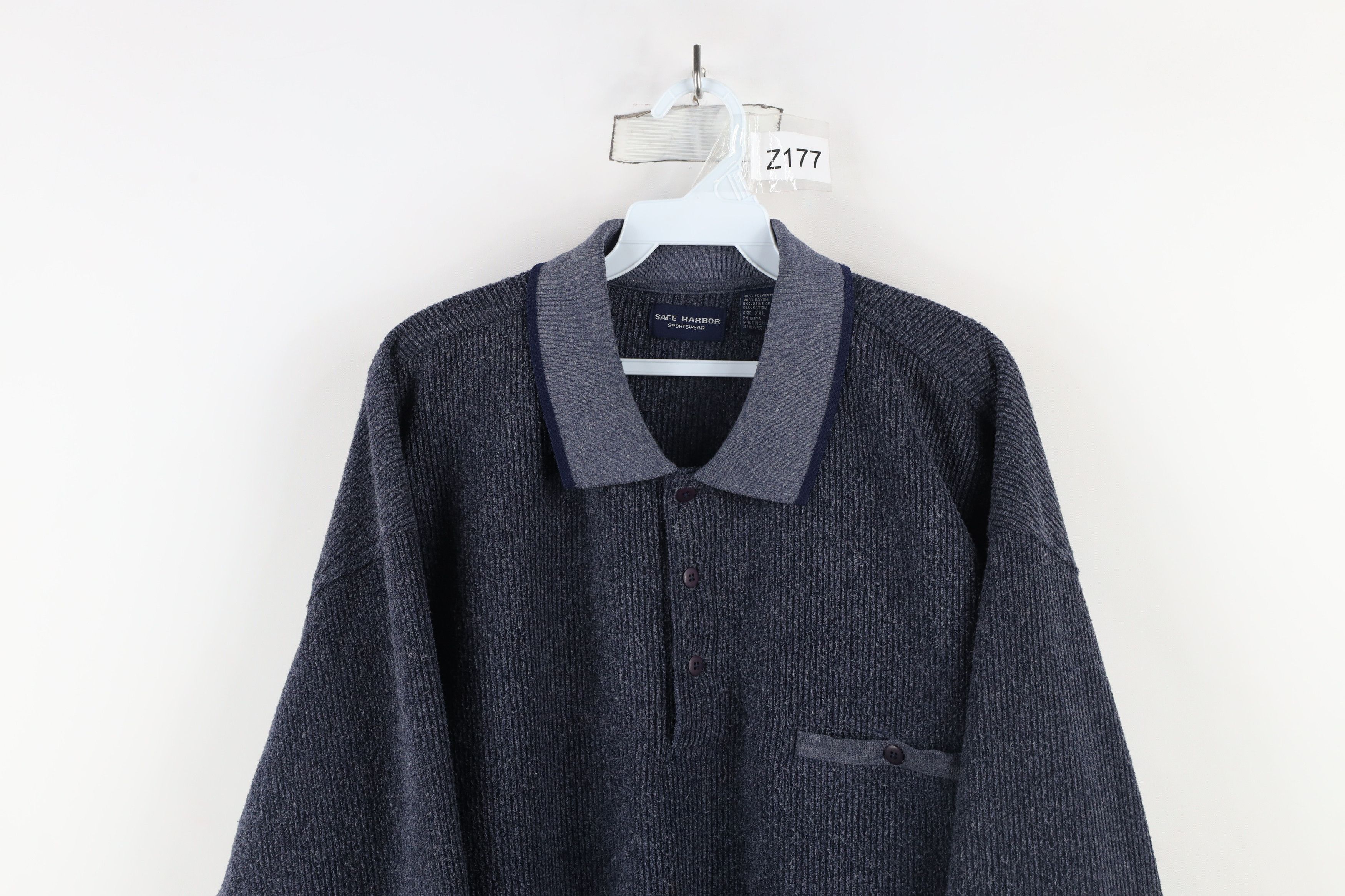 Vintage Vintage 90s Streetwear Fleece Collared Pullover Sweater Size US XXL / EU 58 / 5 - 2 Thumbnail