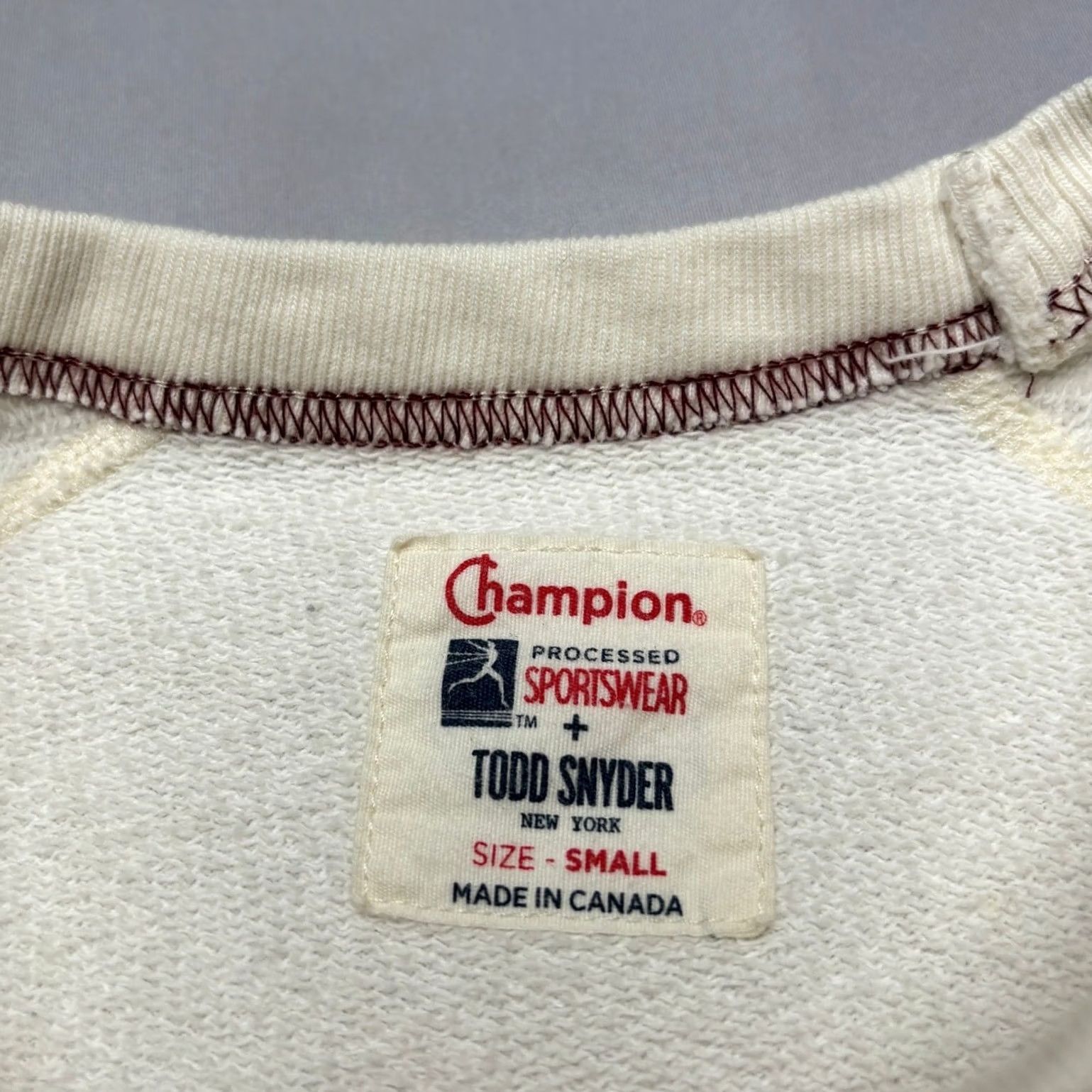 Todd Snyder Champion Todd Snyder Sweatshirt Pullover Raglan Pocket Men's Small White Size US S / EU 44-46 / 1 - 4 Thumbnail
