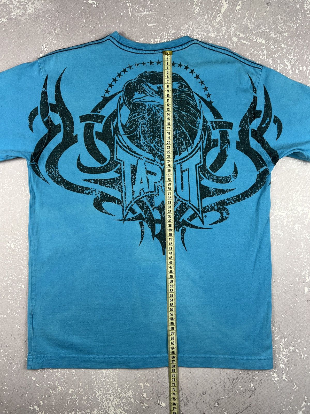 Tapout Crazy Y2K Tapout Tribal Eagle Logo T Shirt Mens M Blue Size US M / EU 48-50 / 2 - 8 Thumbnail