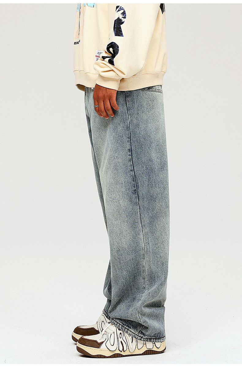Japanese Brand × Vintage Vintage washed distressed straight wide-leg casual jeans Size US 32 / EU 48 - 3 Thumbnail