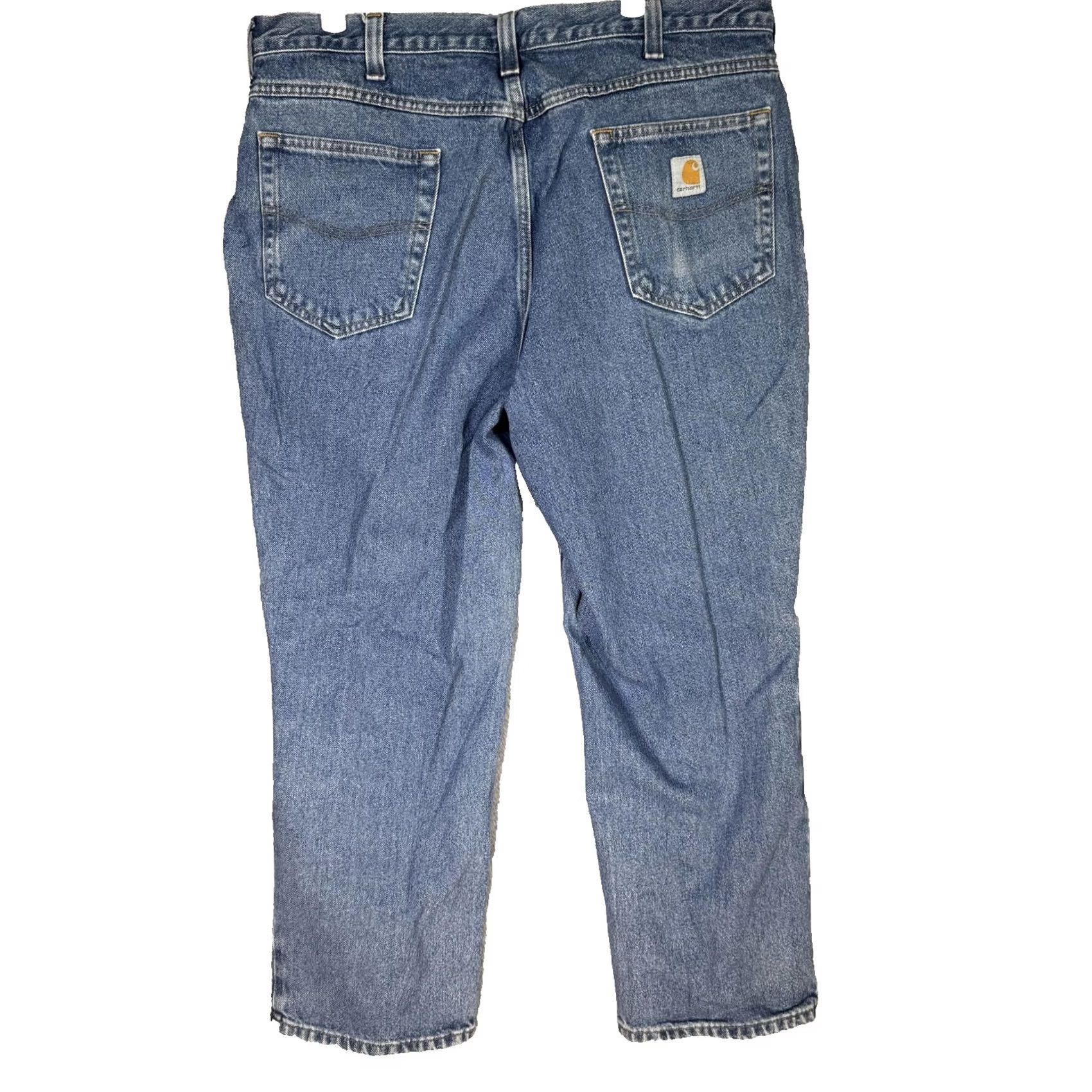 Carhartt VINTAGE Carhartt Jeans Mens 38x28 Blue Relaxed Fit Workwear Denim Pants 38x28 Mens Jeans Blue Carhartt Relaxed Fit Workwear Denim Pants Mens Size US 38 / EU 54 - 2 Thumbnail