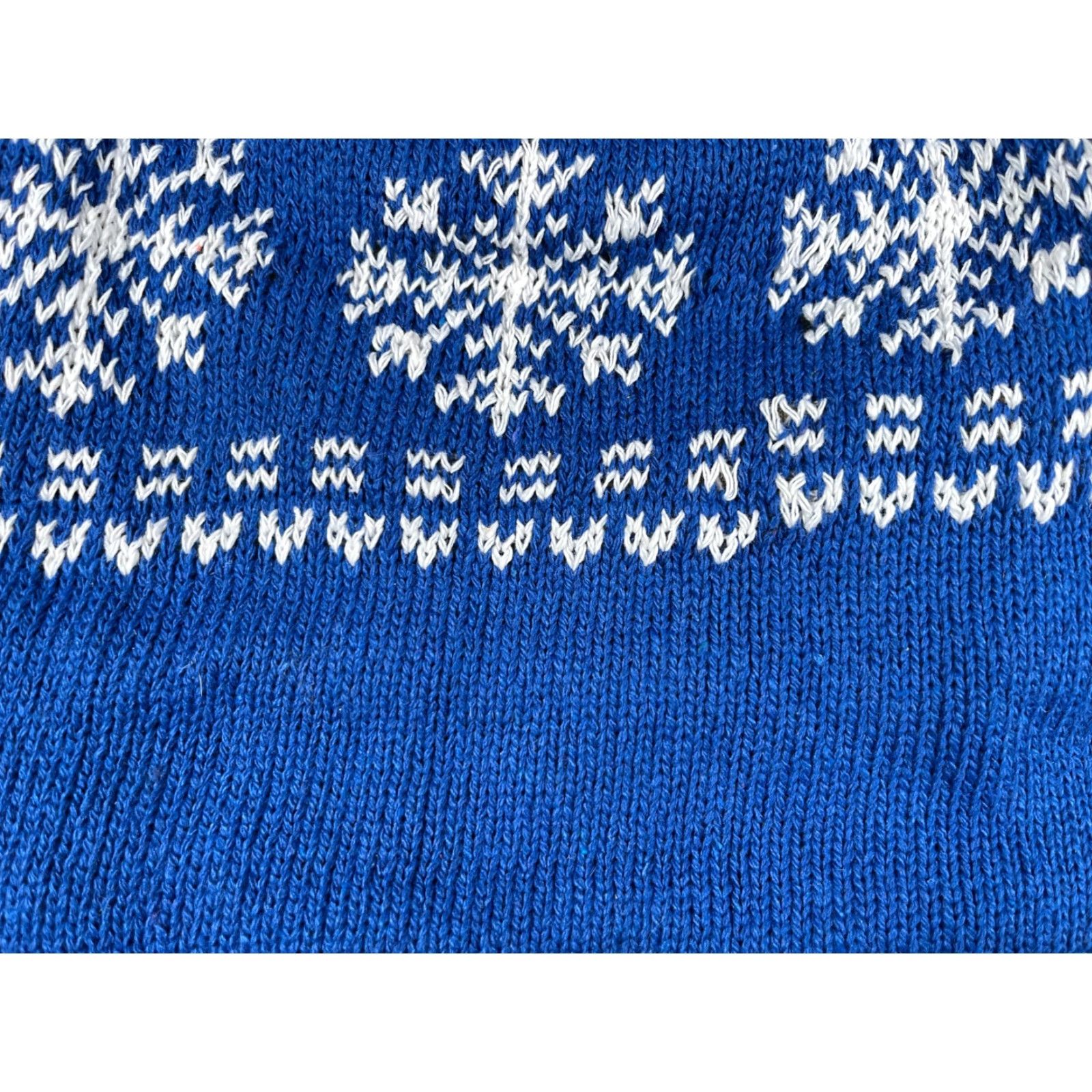 Vintage Juncture Beanie Toque Adult One Size Blue Knit Polyester Fair Isle Pom Ski NEW Size ONE SIZE - 2 Thumbnail