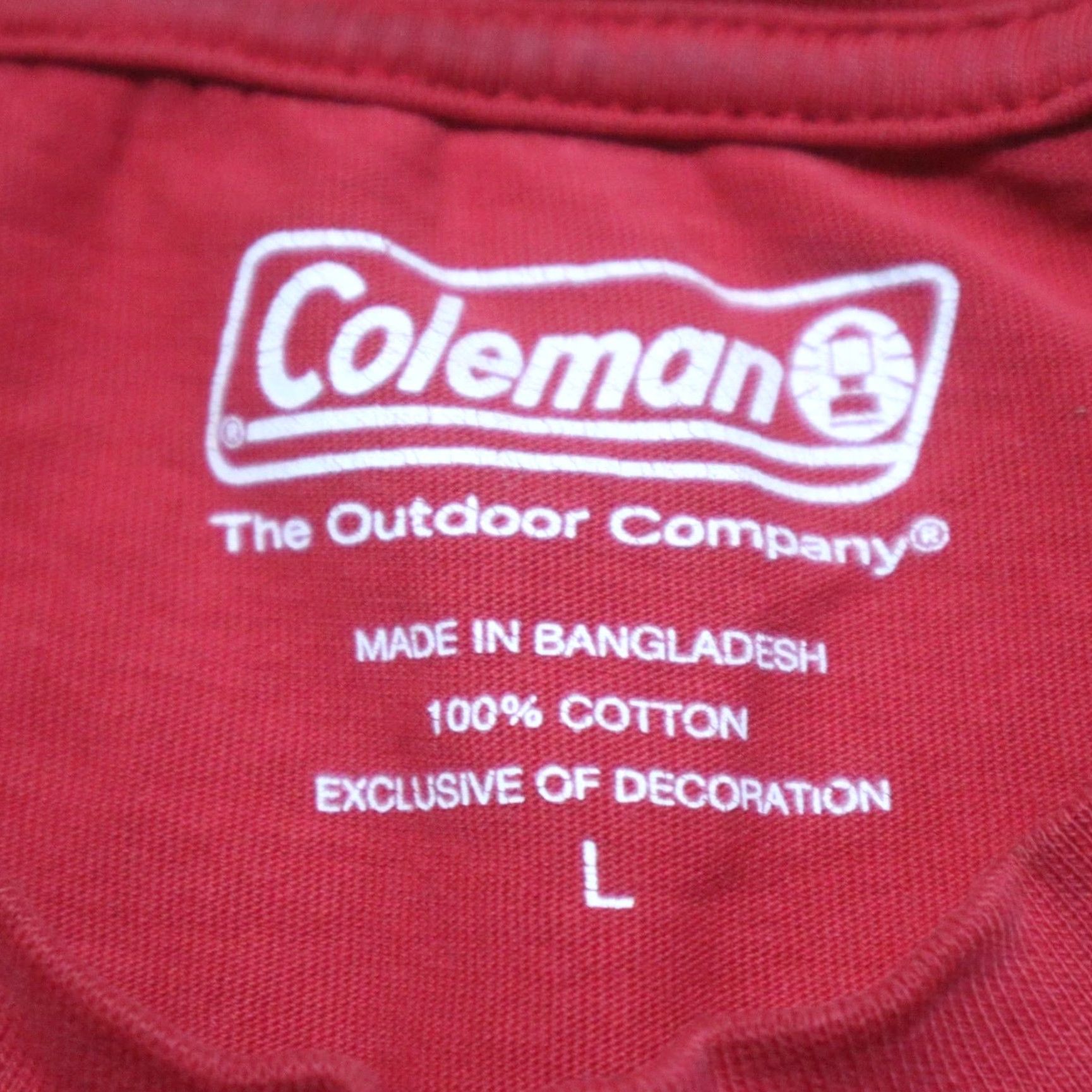 Vintage Coleman T-Shirt Shirt Adult Men L Red Graphic Tee? Size US L / EU 52-54 / 3 - 4 Thumbnail
