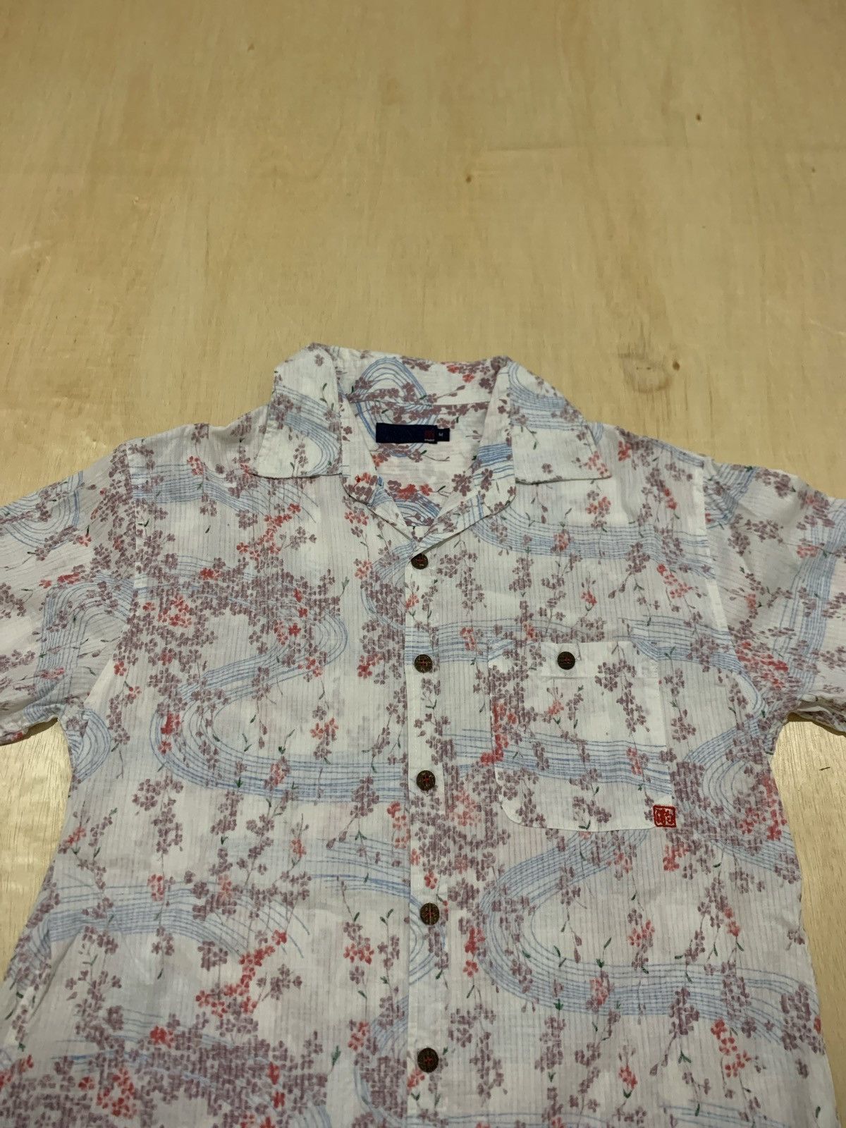 Japanese Brand × Vintage Vintage Japanese Floral shirt Size US M / EU 48-50 / 2 - 2 Thumbnail