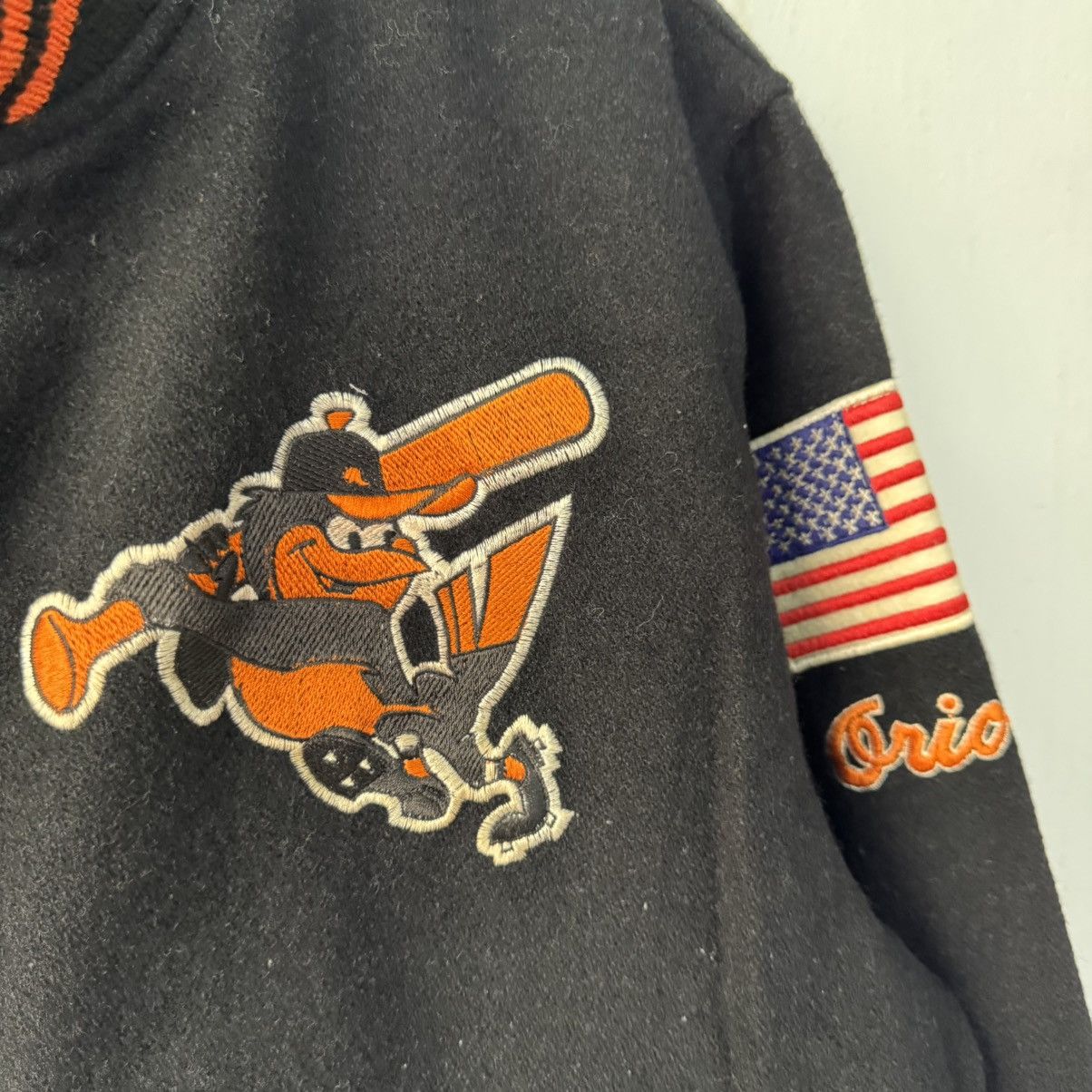 MLB Vintage 90s Baltimore Orioles MLB Wool Varsity Jacket Size US L / EU 52-54 / 3 - 5 Thumbnail