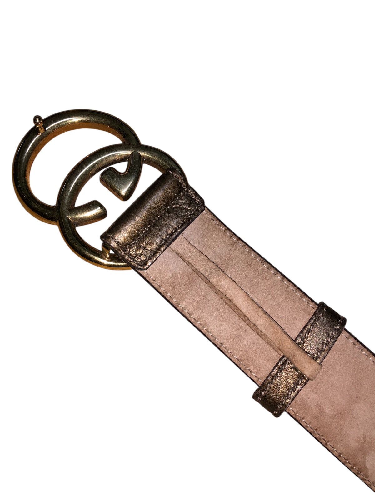Designer × Gucci VINTAGE LEATHER BELT GUCCI 270802-214351-85-34 Size 32 - 17 Thumbnail
