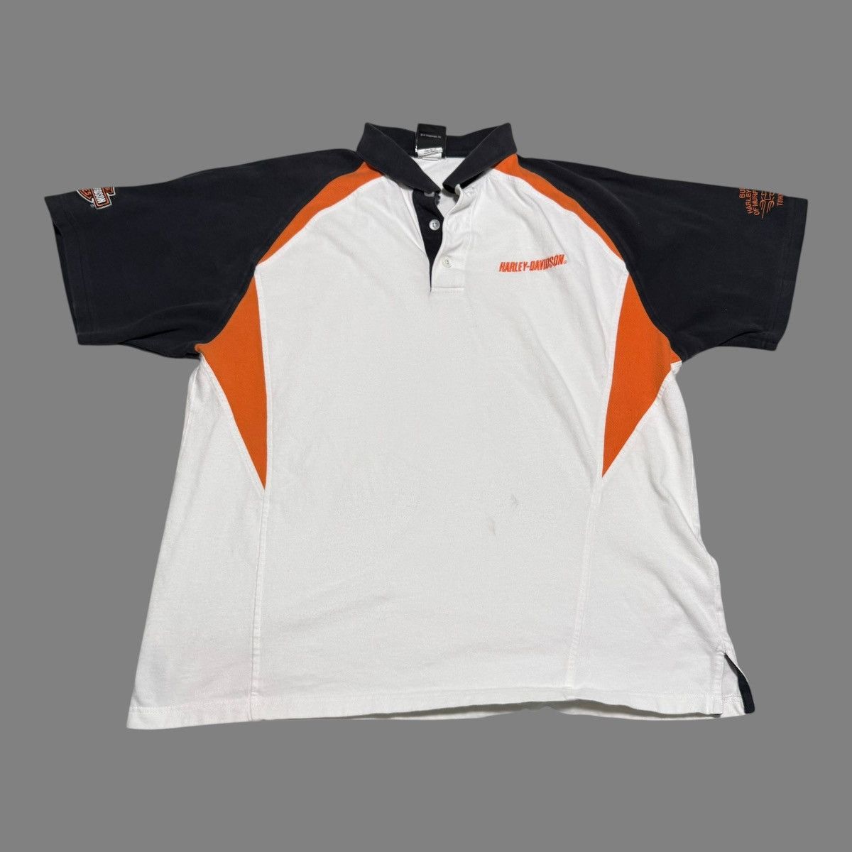 Harley Davidson Harley Davidson Embroidered Stained Polo Shirt Adult Large Size US L / EU 52-54 / 3 - 1 Thumbnail
