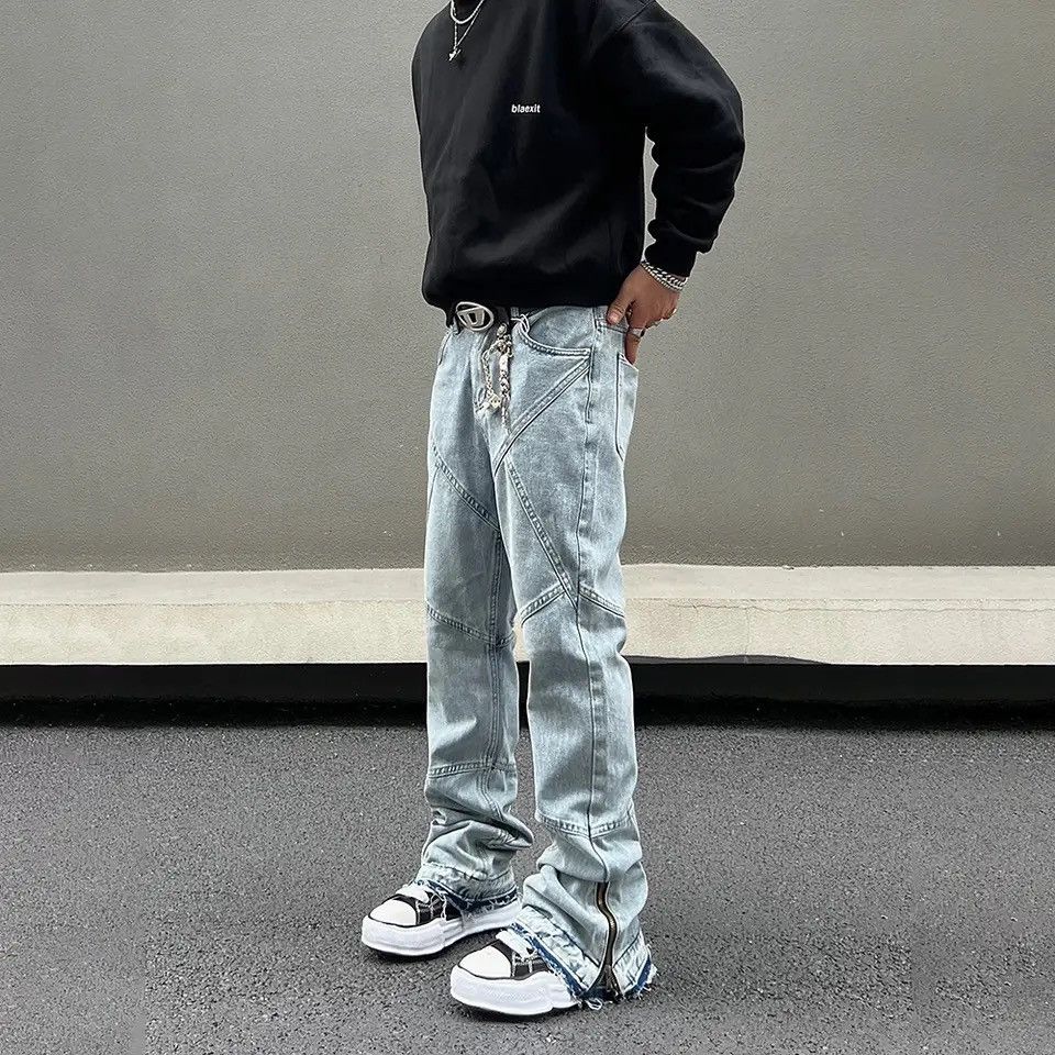 Japanese Brand × Vintage Hip Hop Punk Blue Casual Regular Streetwear Denim Pants Size US 30 / EU 46 - 4 Thumbnail