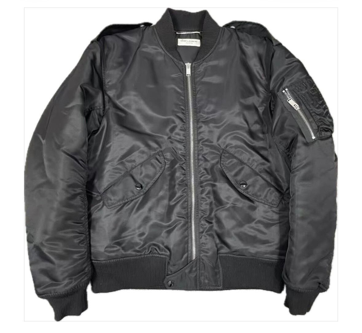 Saint Laurent Paris Saint Laurent Paris Black Bomber Jacket Size US XL / EU 56 / 4 - 1 Thumbnail