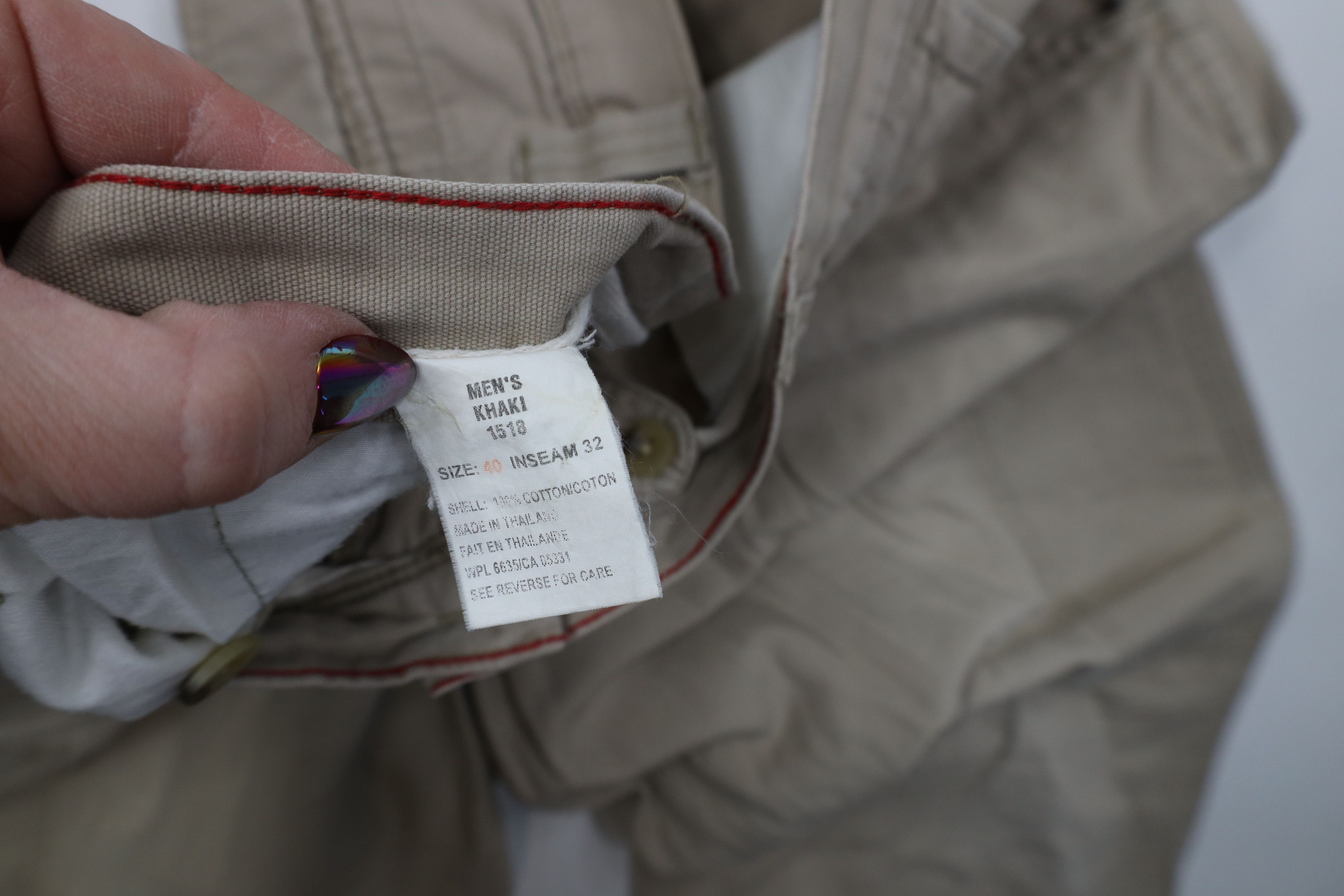 Woolrich Woolen Mills Vintage 90s Woolrich Baggy Wide Leg Cargo Pants Beige Size US 40 / EU 56 - 10 Thumbnail