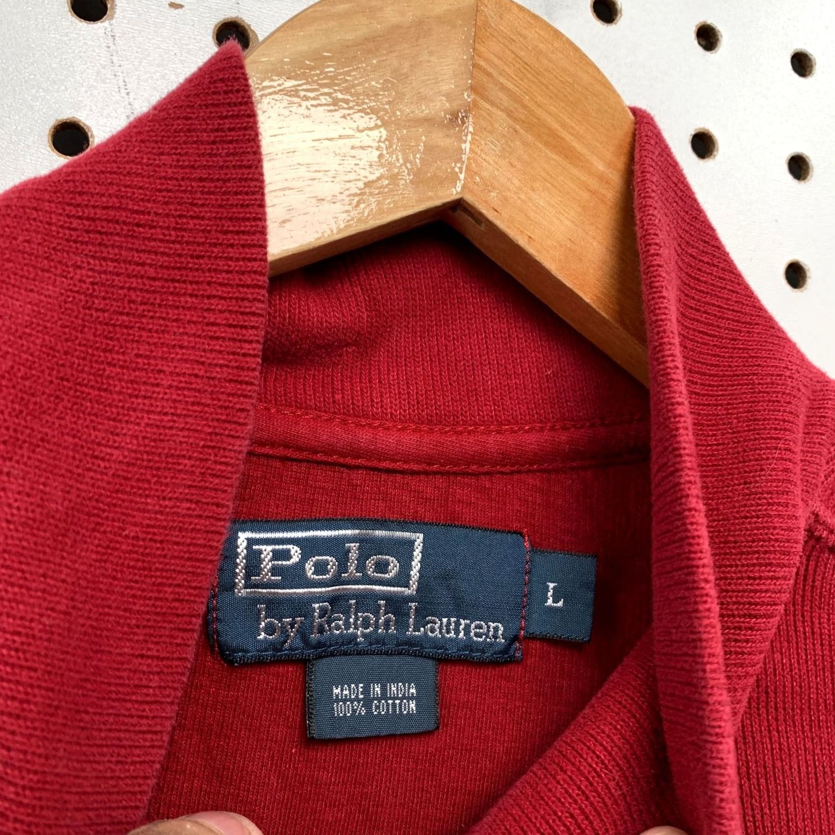 Polo Ralph Lauren Polo Ralph Lauren Quarter 1/4 Zip Sweater Mens Large Red Mock Neck Preppy Shirt Size US L / EU 52-54 / 3 - 3 Thumbnail