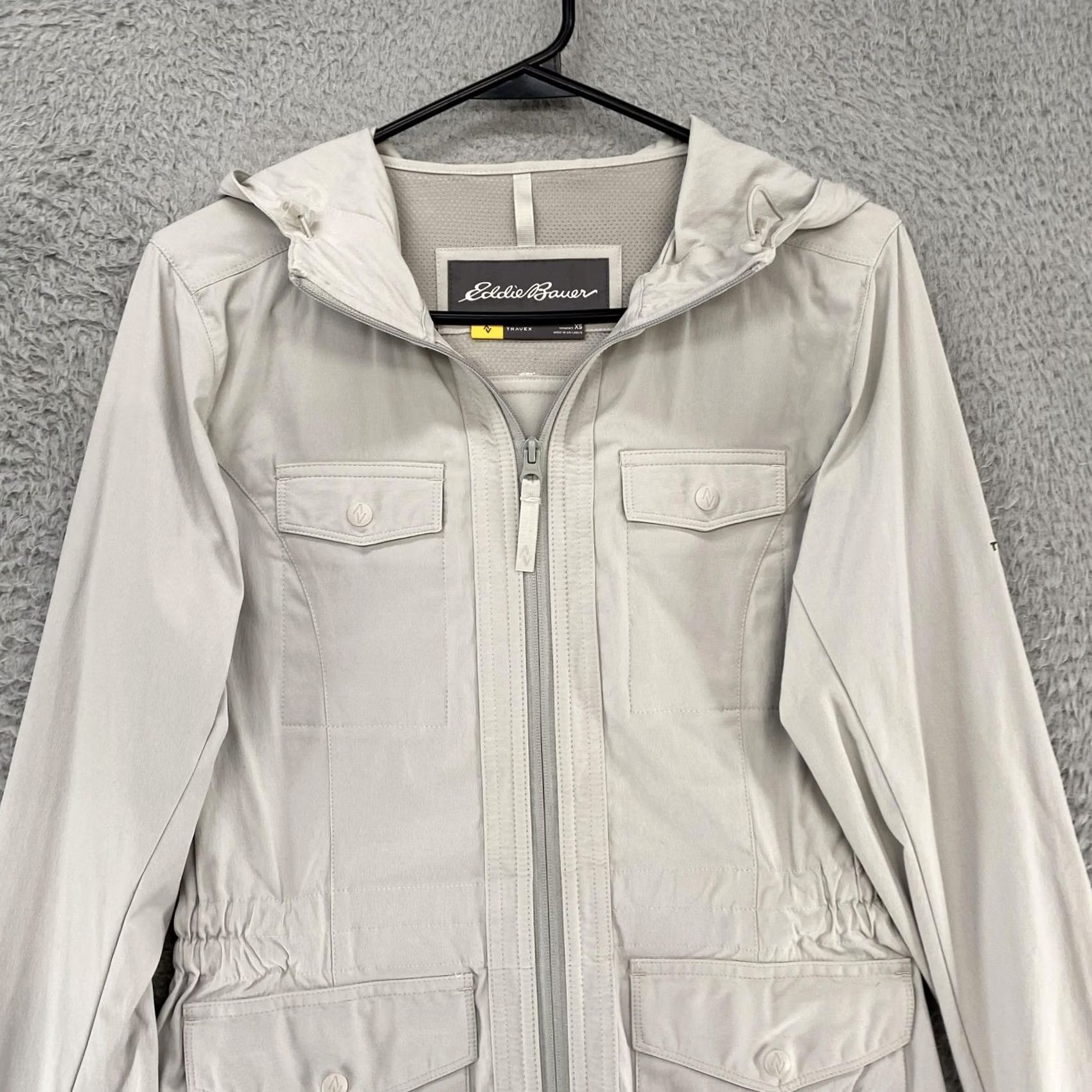 Eddie Bauer Eddie Bauer Jacket Womens XS Beige Hooded Nylon Stretch Travex Atlas 2.0 Size XS / US 0-2 / IT 36-38 - 2 Thumbnail
