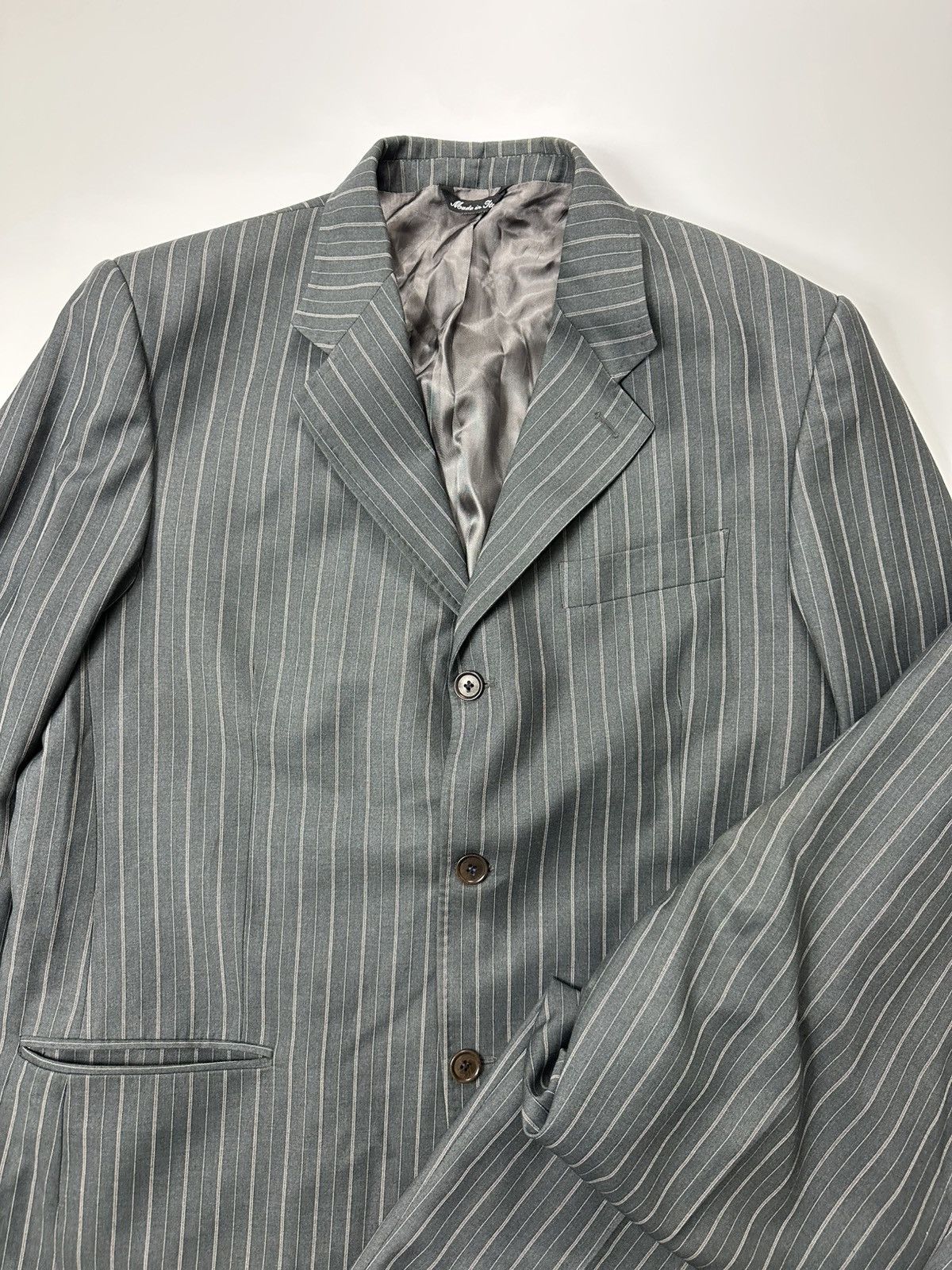 Ermenegildo Zegna Ermenegildo Zegna Tesuto Wool Suit Gray Vintage Size 42R - 6 Thumbnail