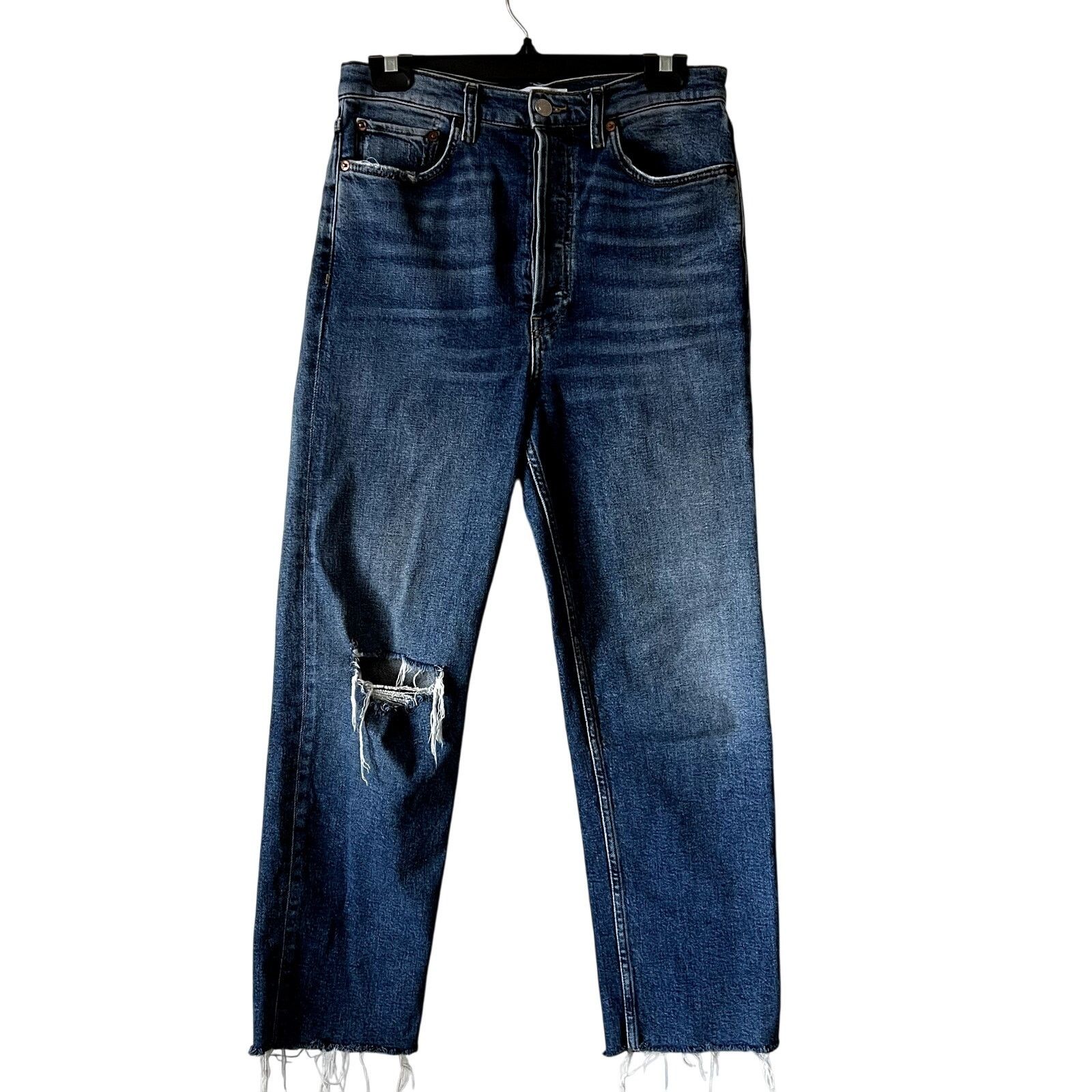RE/DONE Re/done 70s Ultra High Rise jeans Indigo Destroy size 28 DR Size 28" / US 6 / IT 42 - 3 Thumbnail