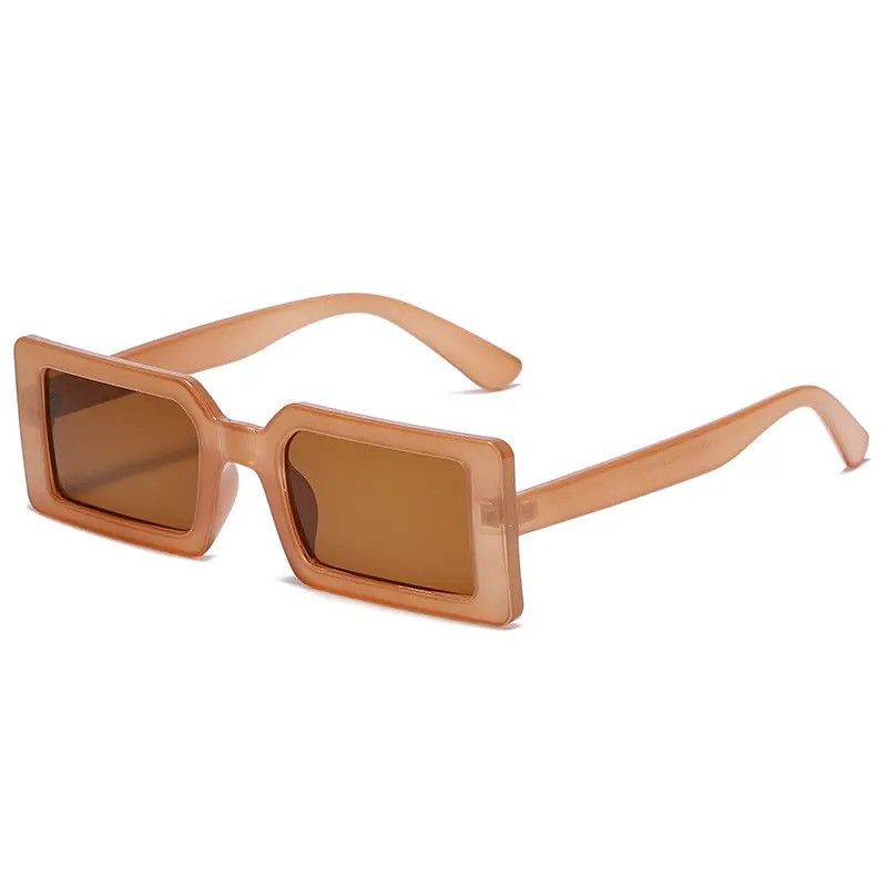 Japanese Brand × Vintage Rectangle Gel Sunglasses (coffee brown) Y2k Fashion Size ONE SIZE - 1 Thumbnail