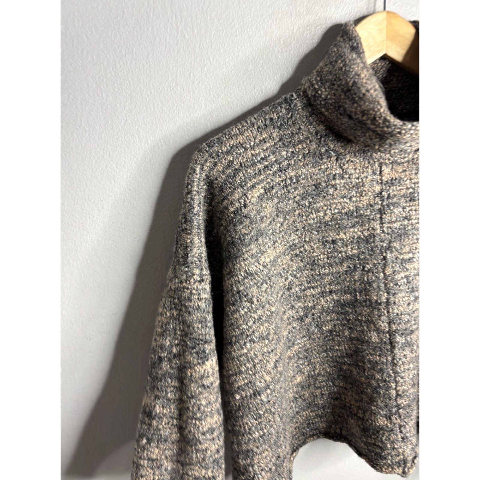 eskandar Eskandar Sweater Womens One Size Gray Merino Wool Turtleneck Oversized Knit Size ONE SIZE - 2 Thumbnail