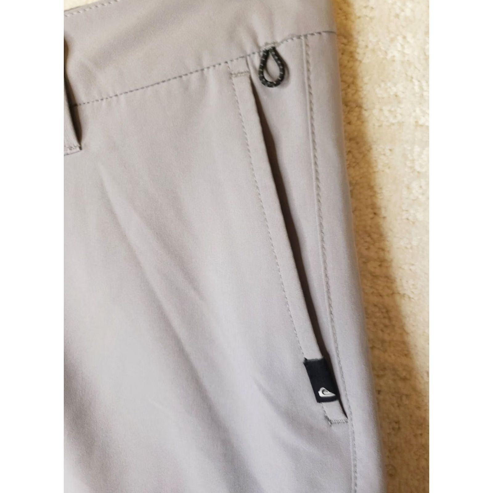 Vintage Hybrid Amphibian Shorts Mens 28" Bottom Regular Gray Solid UV-Protection Quick Dry Stretch Swimming Surf Beach Boating Casual Land or Water Use Mens Size US 28 / EU 44 - 4 Thumbnail