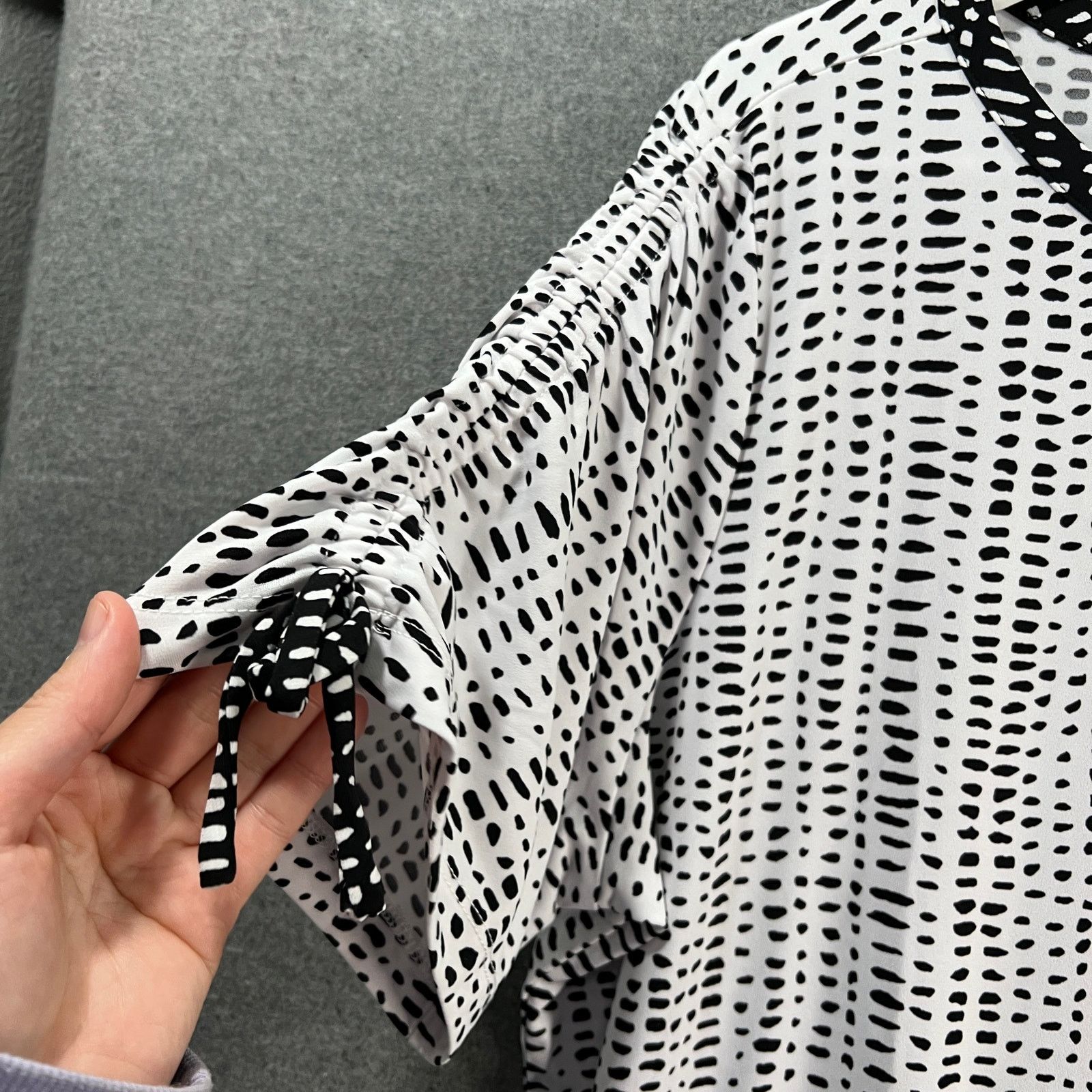 Other Susan Graver Printed Liquid Knit Top with Ruched Size XL / US 12-14 / IT 48-50 - 9 Thumbnail