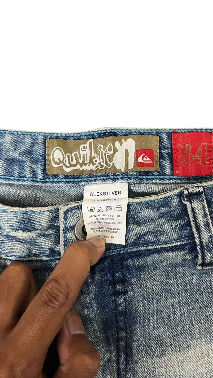 Quiksilver Vintage Quicksilver Jeans Size US 34 / EU 50 - 2 Thumbnail