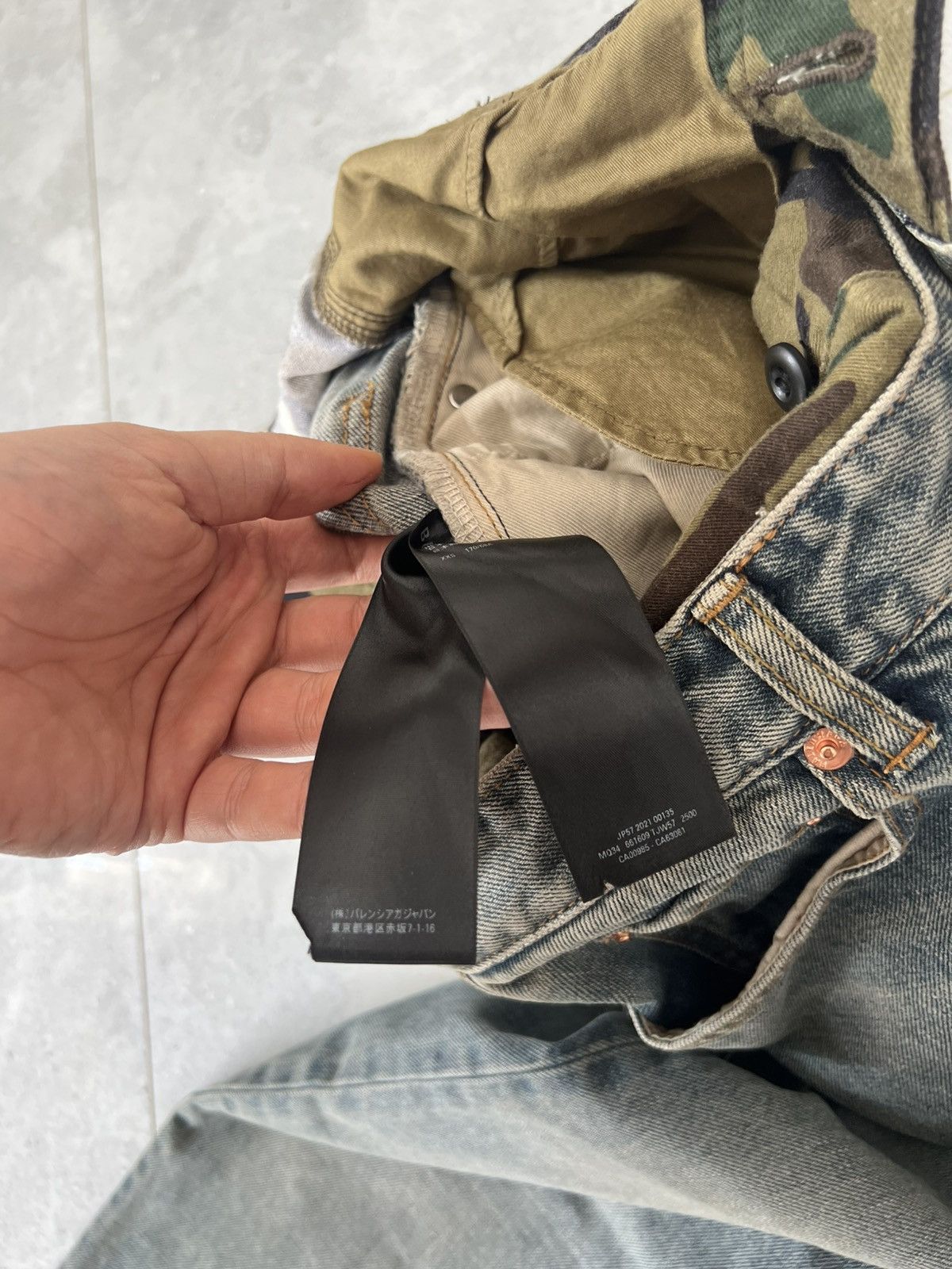 Balenciaga XXS double waist camo denim Size US 28 / EU 44 - 5 Thumbnail