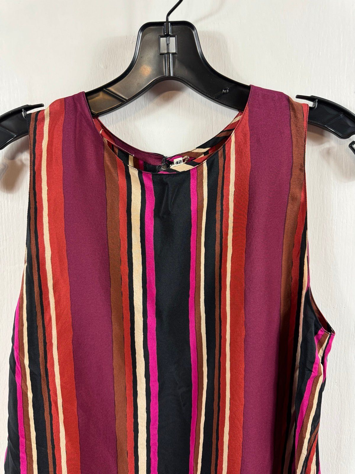 Chloe Vintage Chloé Striped Silk Blouse 1980s Sleeveless Top size Size M / US 6-8 / IT 42-44 - 2 Thumbnail