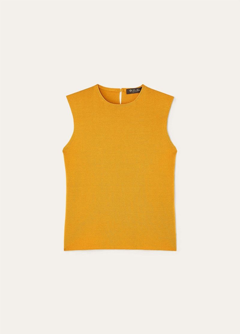 Loro Piana o1srvl11e0526 FAO4226 Siena Tank Top in Yellow Size S / US 4 / IT 40 - 1 Thumbnail