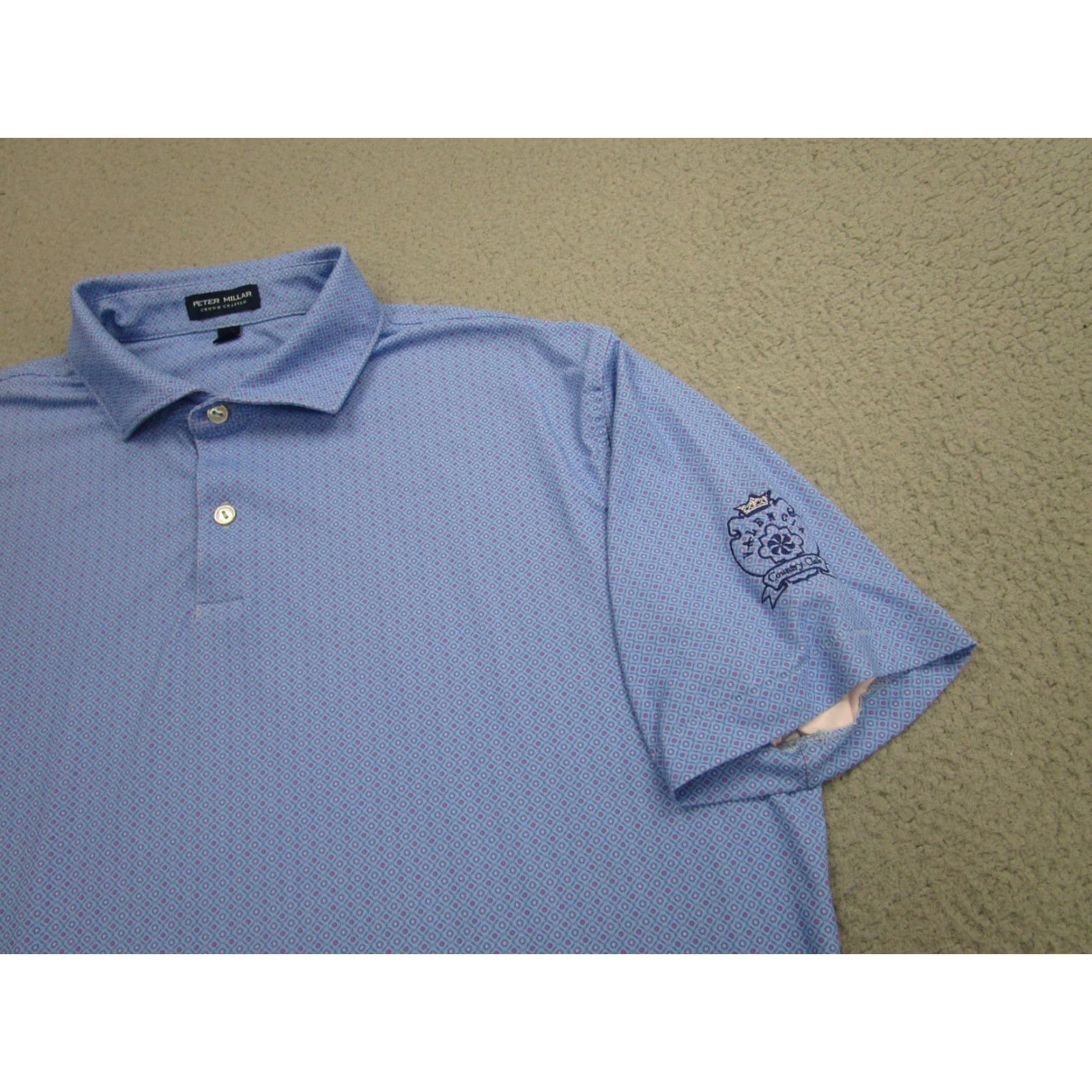 Peter Millar Peter Millar Polo Shirt Mens L Blue Valencia Country Club Golf Santa Clarita Size US L / EU 52-54 / 3 - 2 Thumbnail