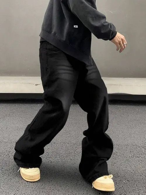 Jean Stacked Denim Jeans Drip Hip Hop Size US 32 / EU 48 - 3 Thumbnail