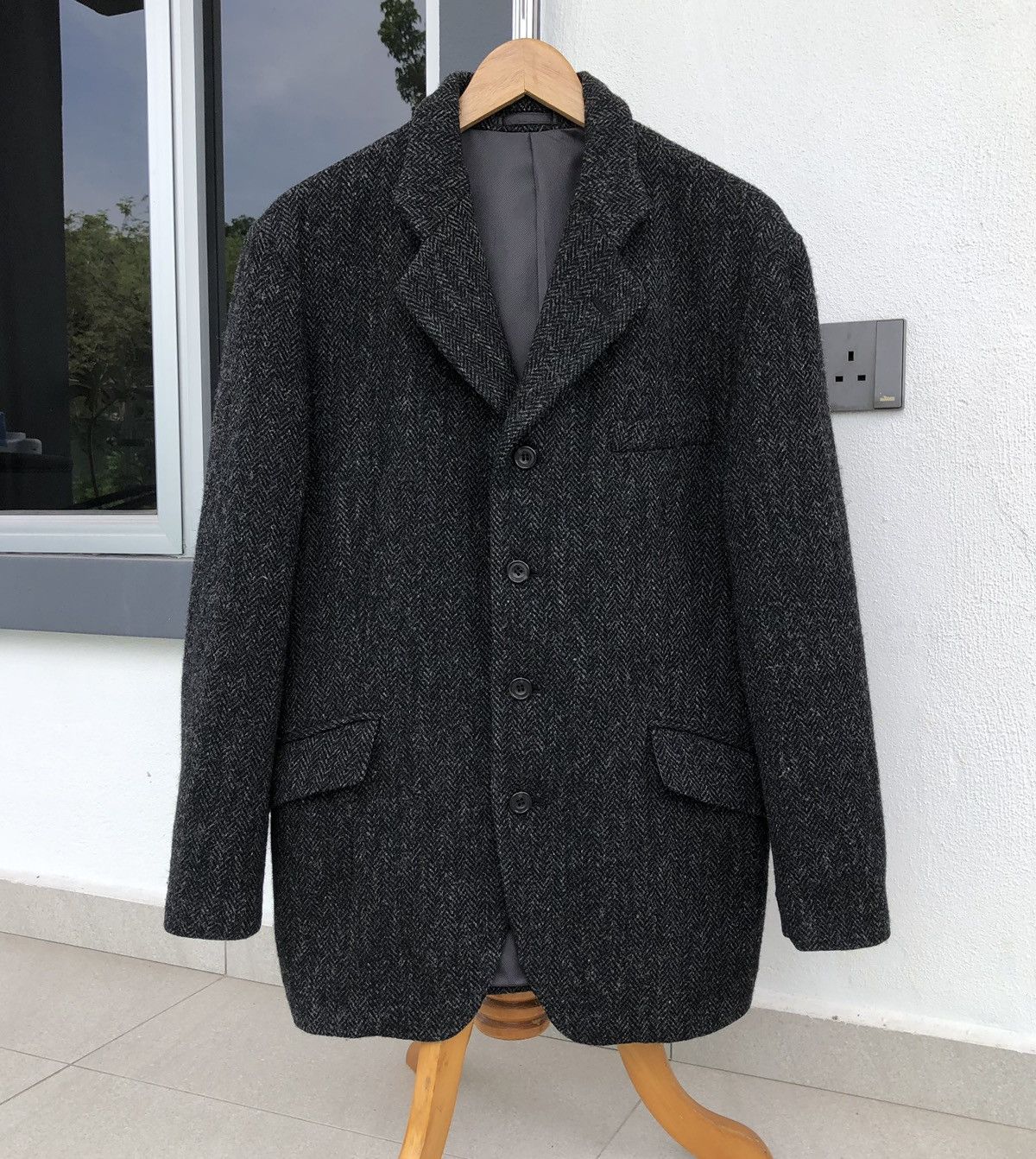 Harris Tweed Harris Tweed x AXCIKATE Wool Coat Jacket Size US M / EU 48-50 / 2 - 1 Thumbnail