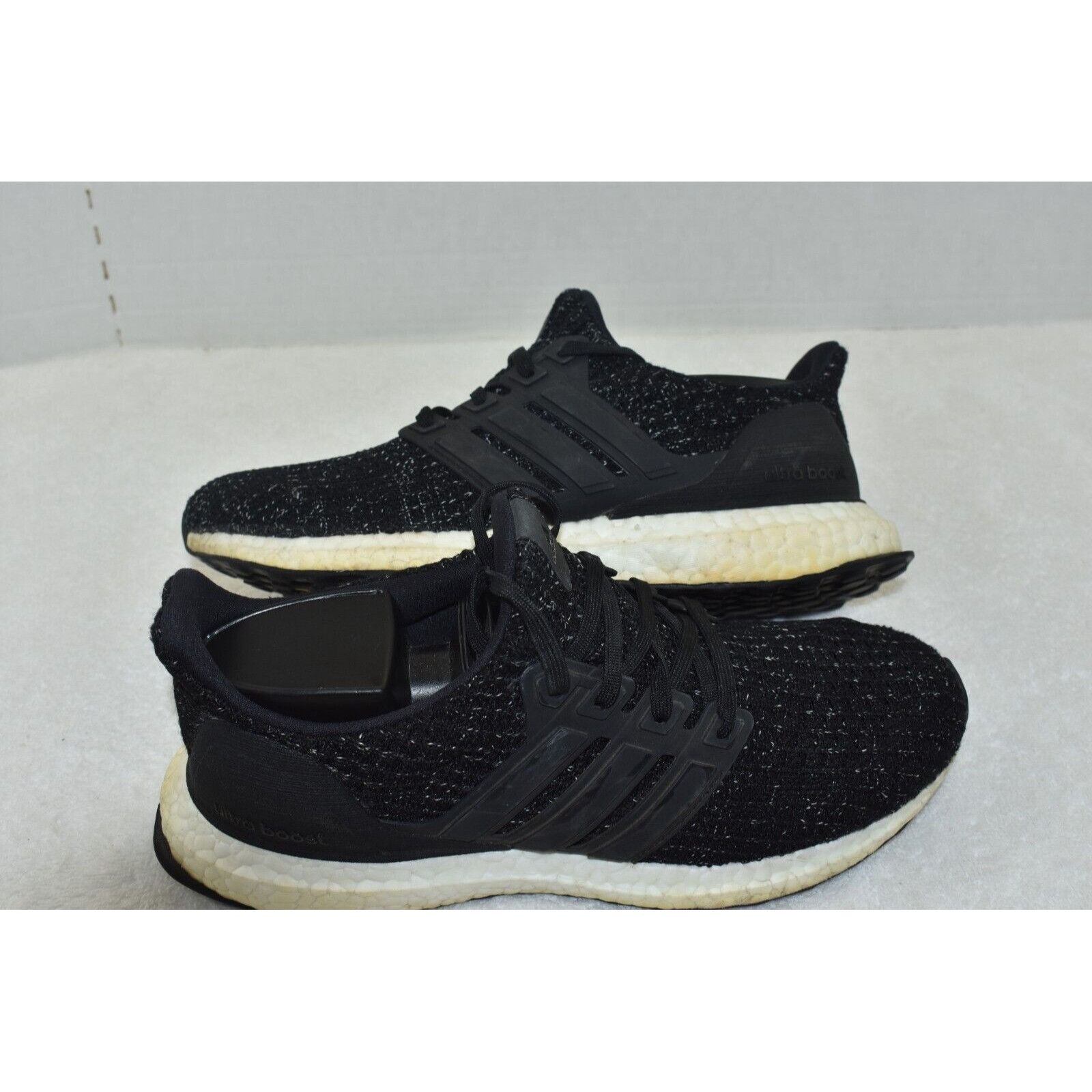 Adidas Adidas Mens UltraBoost 4.0 Running Core Black/White Speckle Size US 5 / EU 37 - 7 Thumbnail
