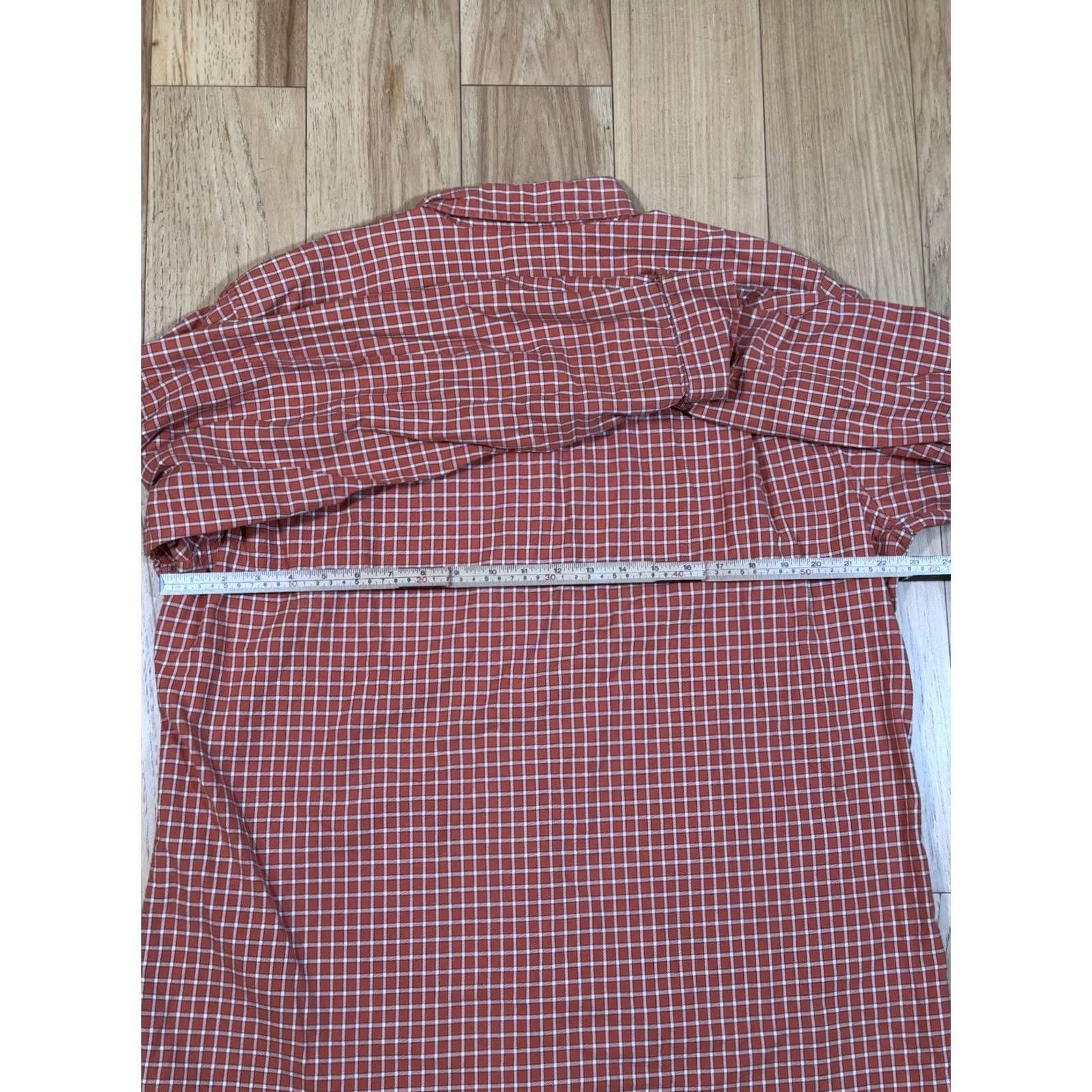 Eddie Bauer Eddie Bauer Button Shirt Mens LT Large Tall Relaxed Fit Orange White Plaid Size US L / EU 52-54 / 3 - 5 Thumbnail