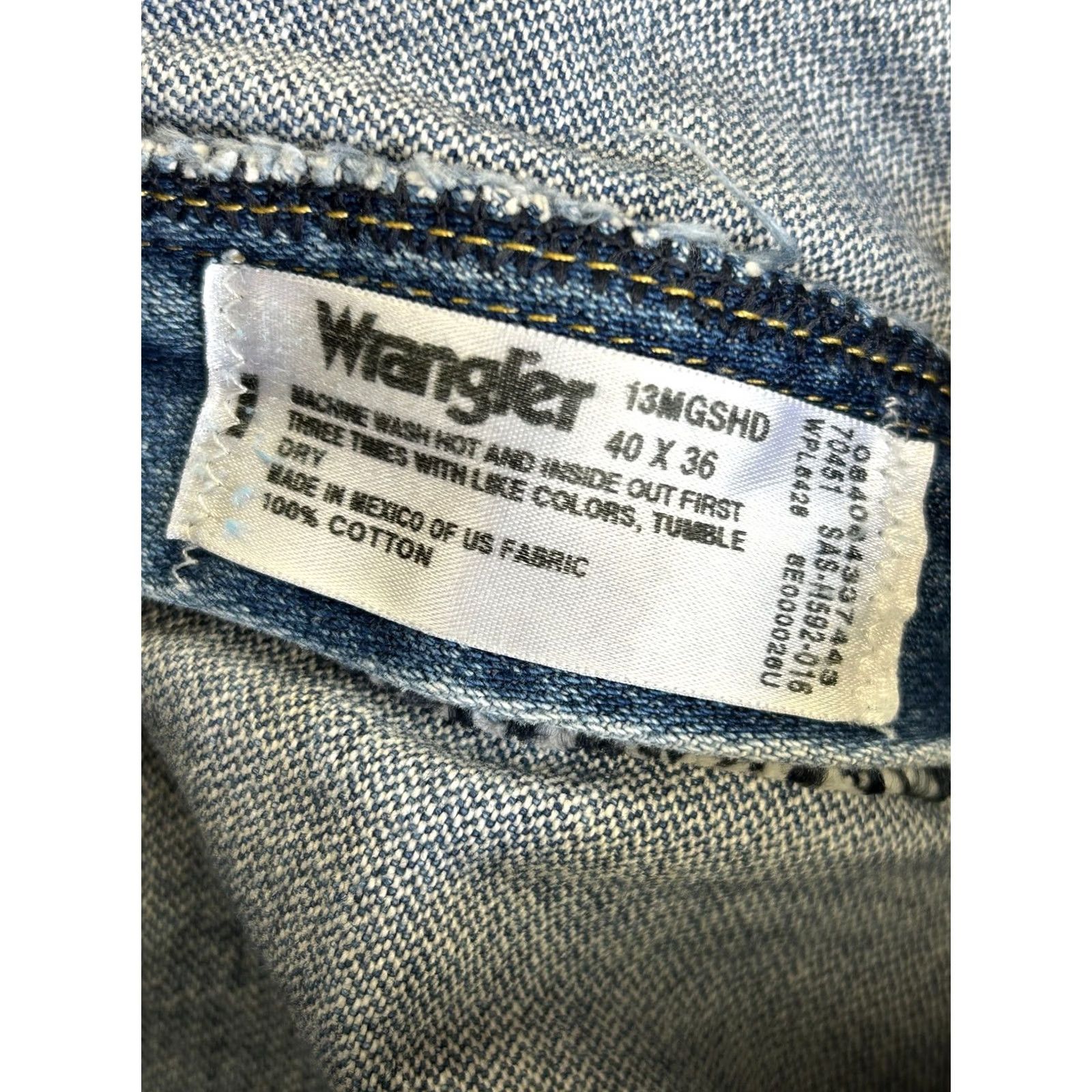Wrangler VINTAGE Wrangler Jeans Mens George Strait Cowboy Cut Collection 40 x 36 Blue Denim 5-Pocket Wrangler Cowboy Cut Mens Jeans Size US 40 / EU 56 - 6 Thumbnail
