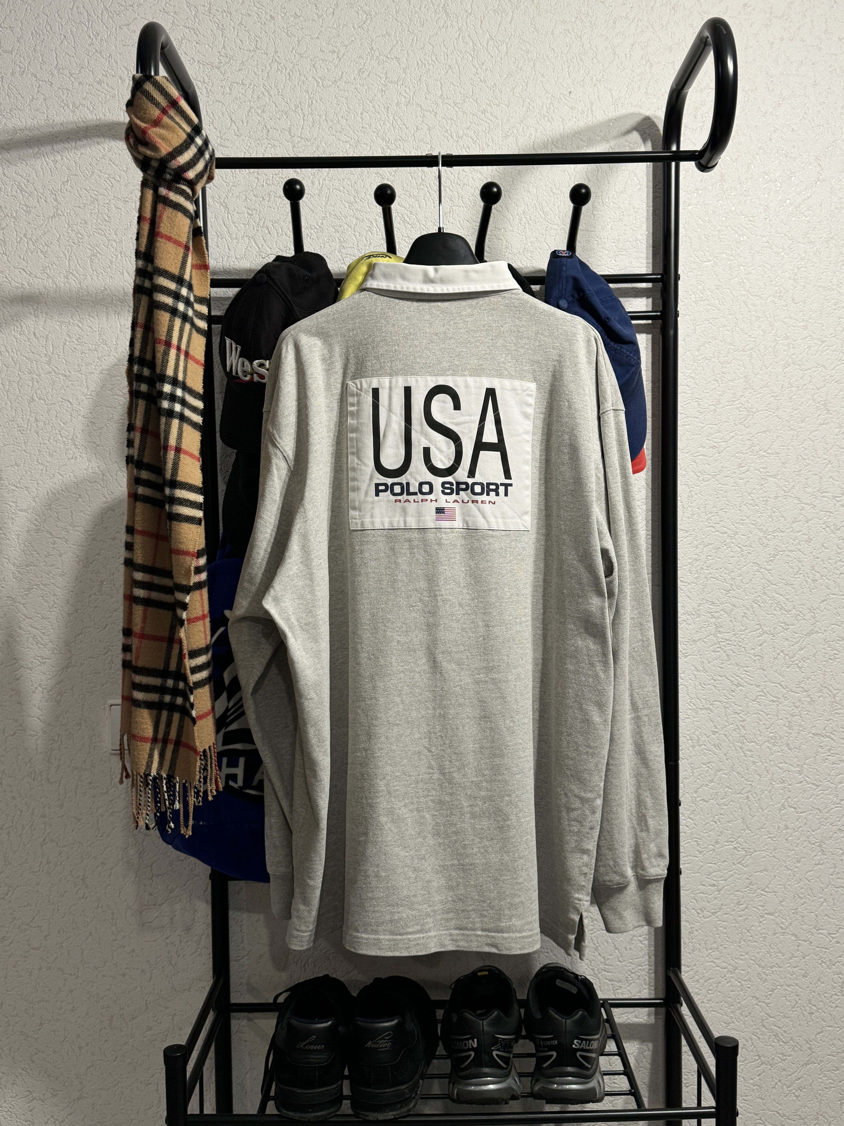Polo Ralph Lauren Polo Sport USA Rugby Shirt Grey Size US L / EU 52-54 / 3 - 1 Thumbnail
