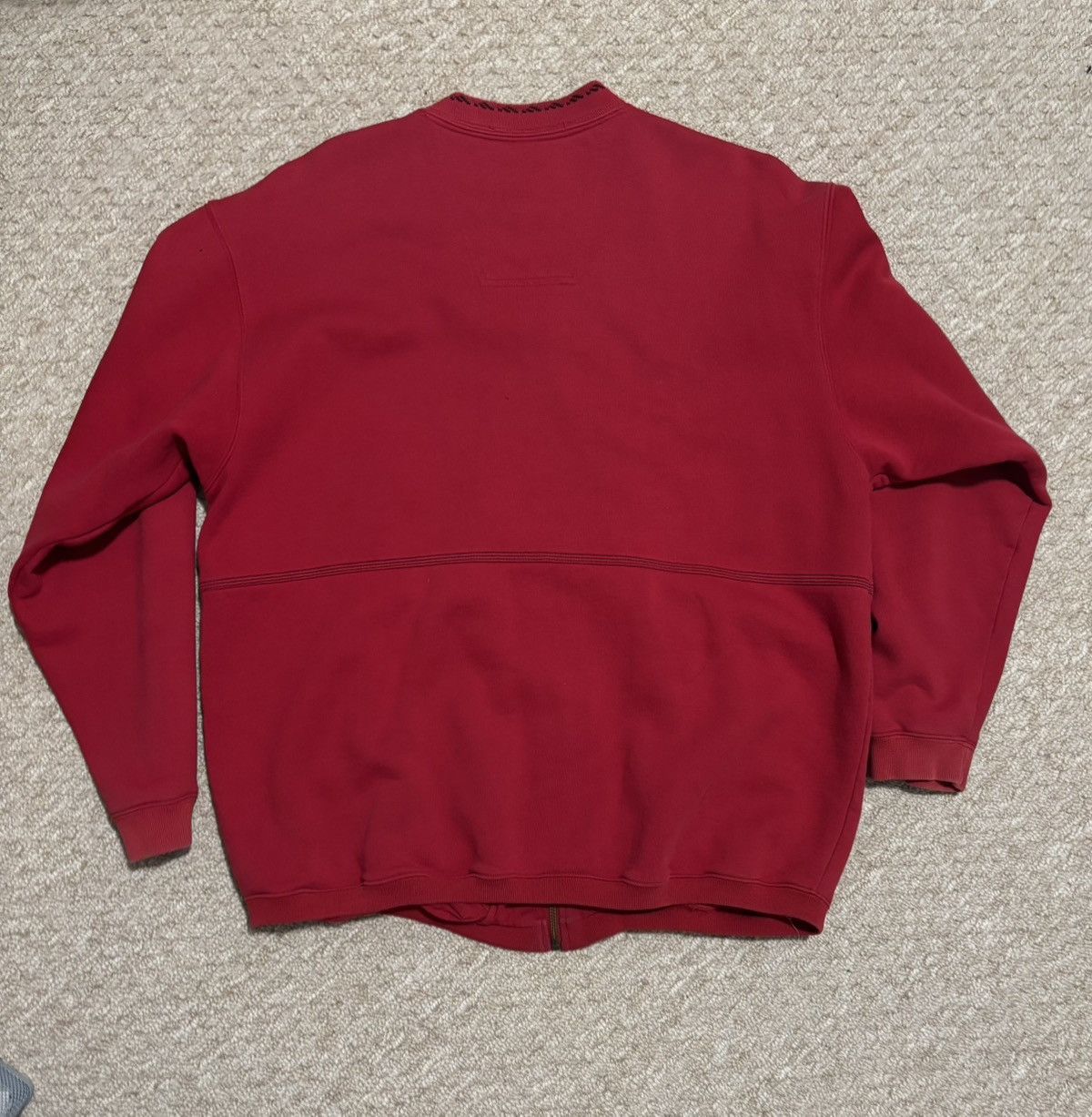 Adidas Vintage Red Adidas Sportswear Crew Zip Jacket Size US M / EU 48-50 / 2 - 2 Thumbnail