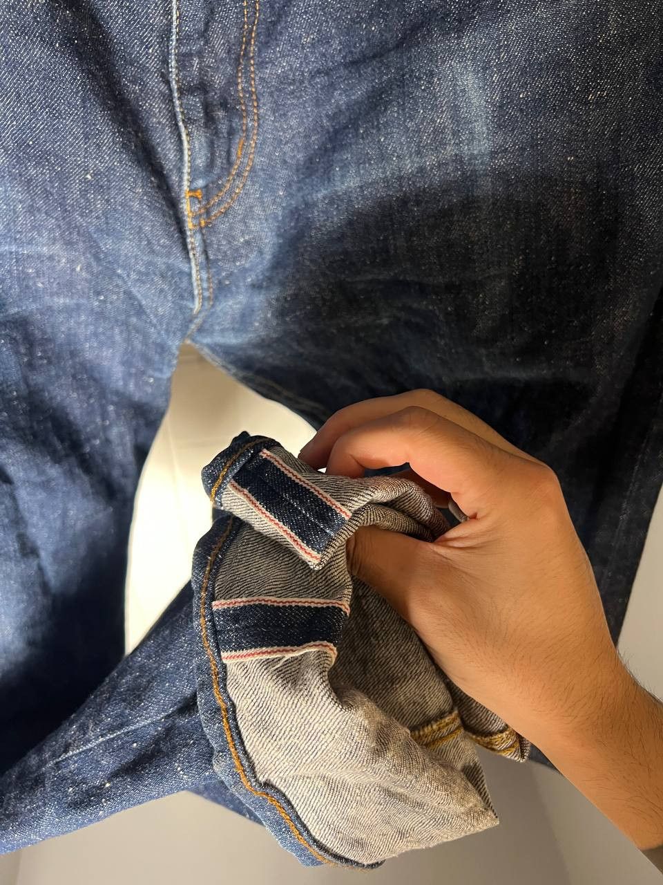 Japanese Brand VINTAGE SPOKE DENIM SELVEDGE JEANS DESIGNER CASUAL Y2K JAPAN Size US 35 - 15 Thumbnail