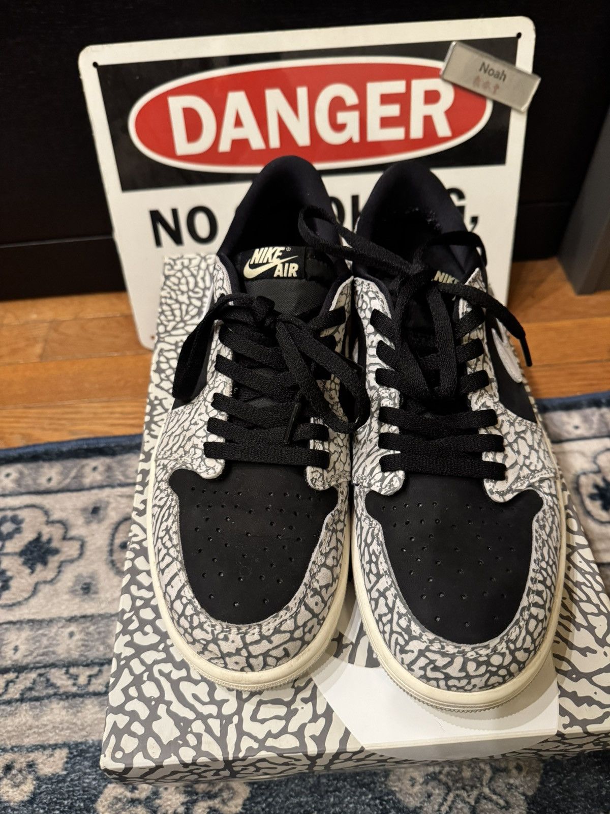 Nike Air Jordan 1 Retro Low OG Black Cement Size US 10 / EU 43 - 1 Thumbnail